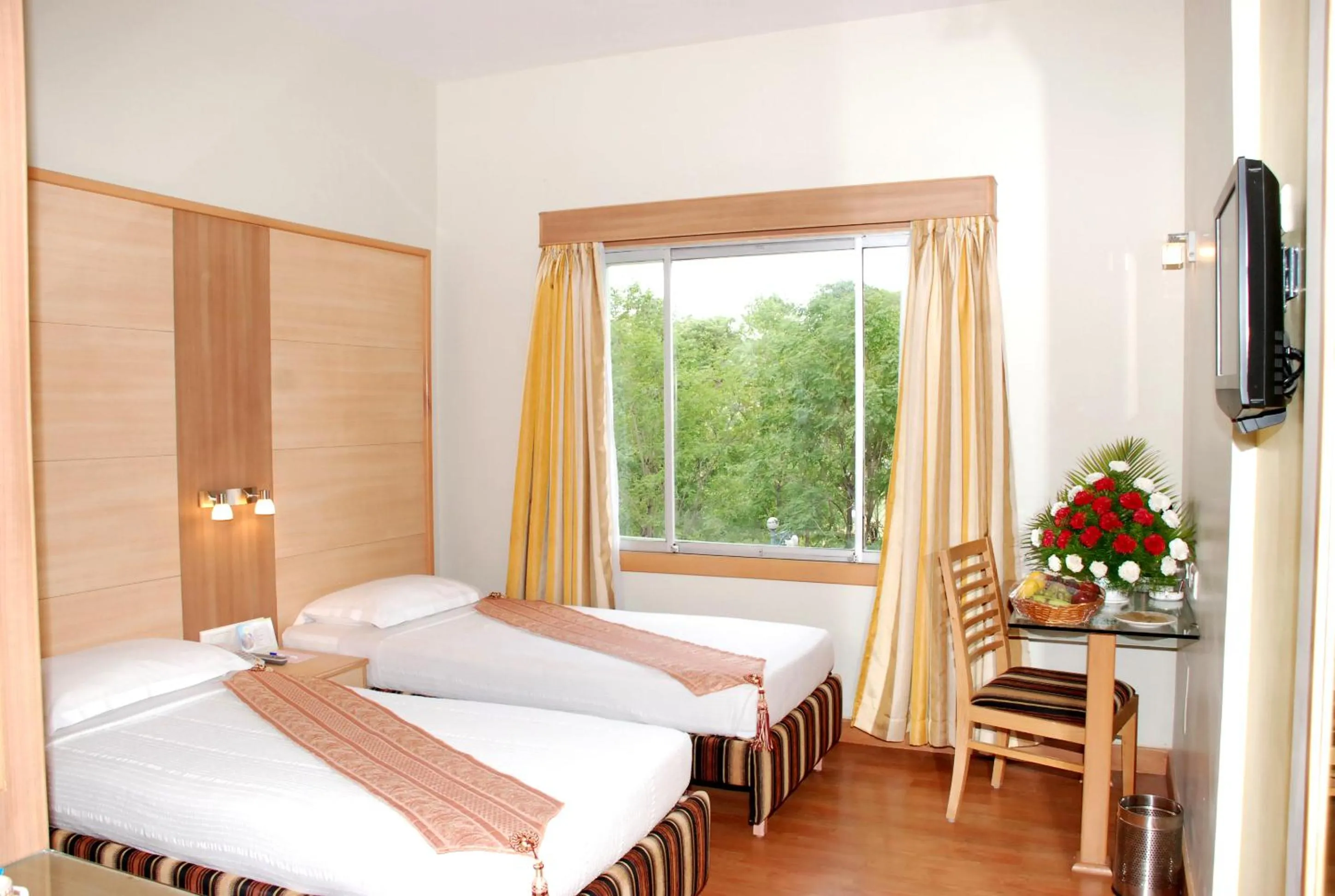 Bedroom, Bed in Ramoji Film City- Tara Comfort Hotel