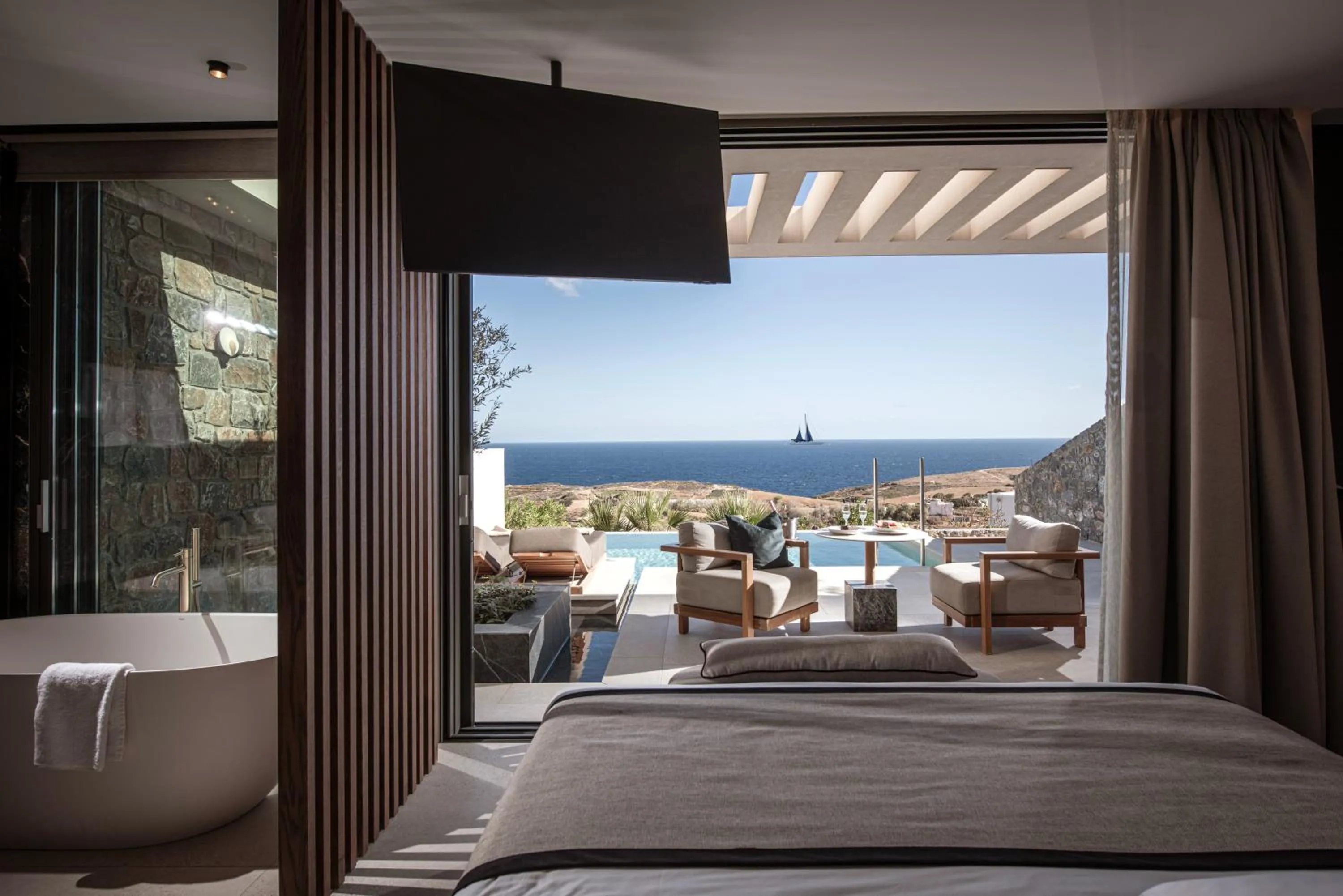 Bed in Happy Cretan Suites