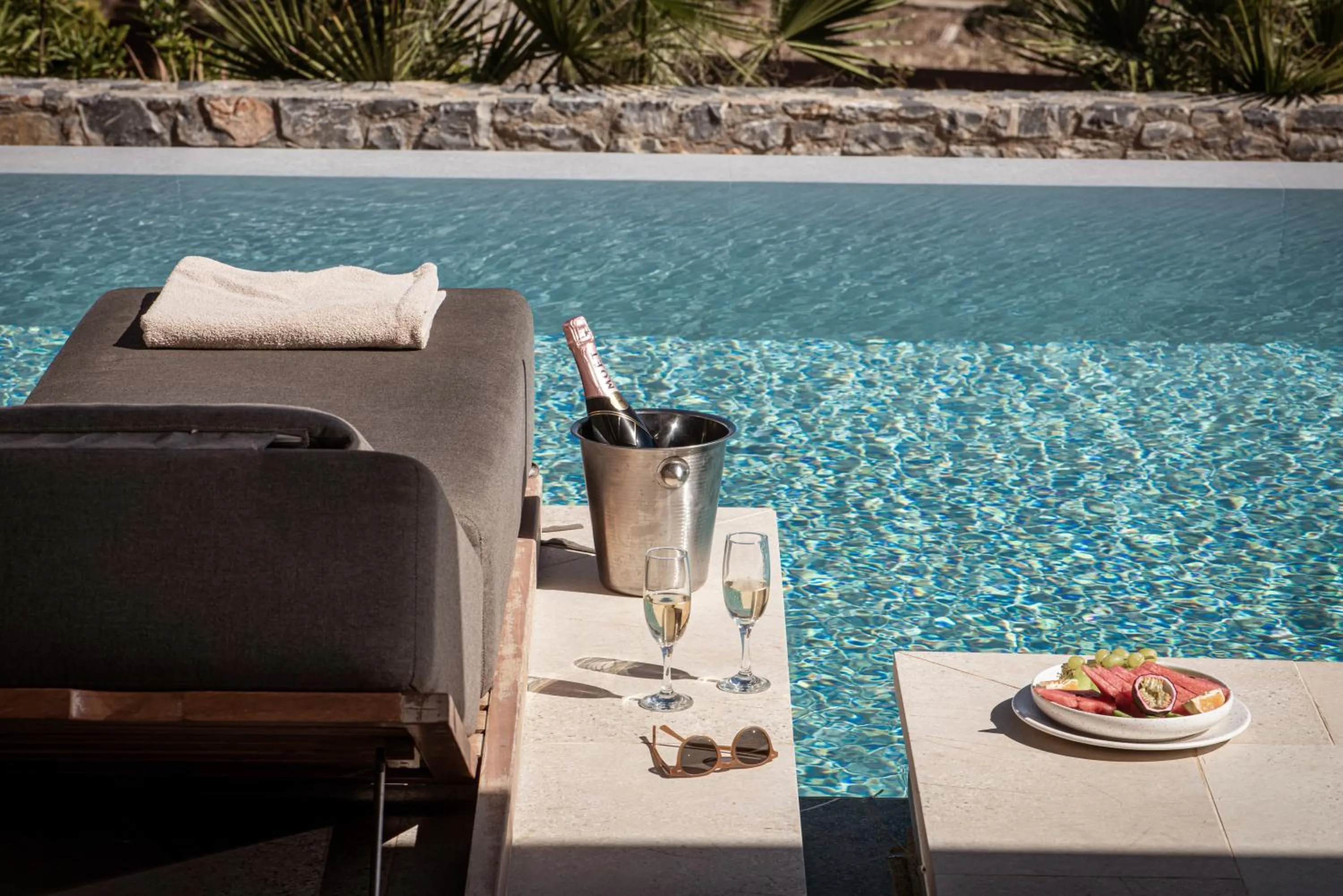 sunbed in Happy Cretan Suites