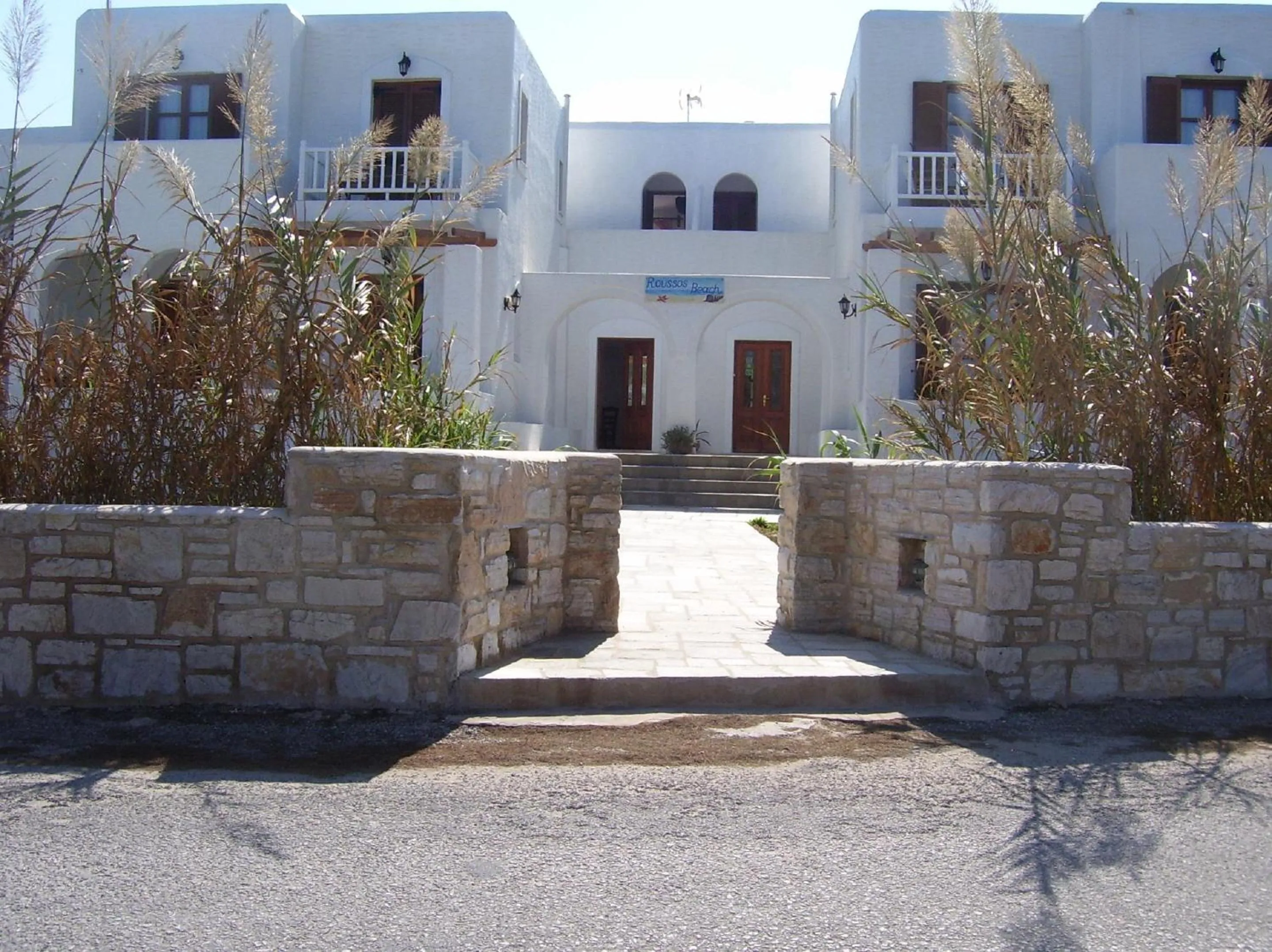 Facade/entrance in Roussos Beach Hotel
