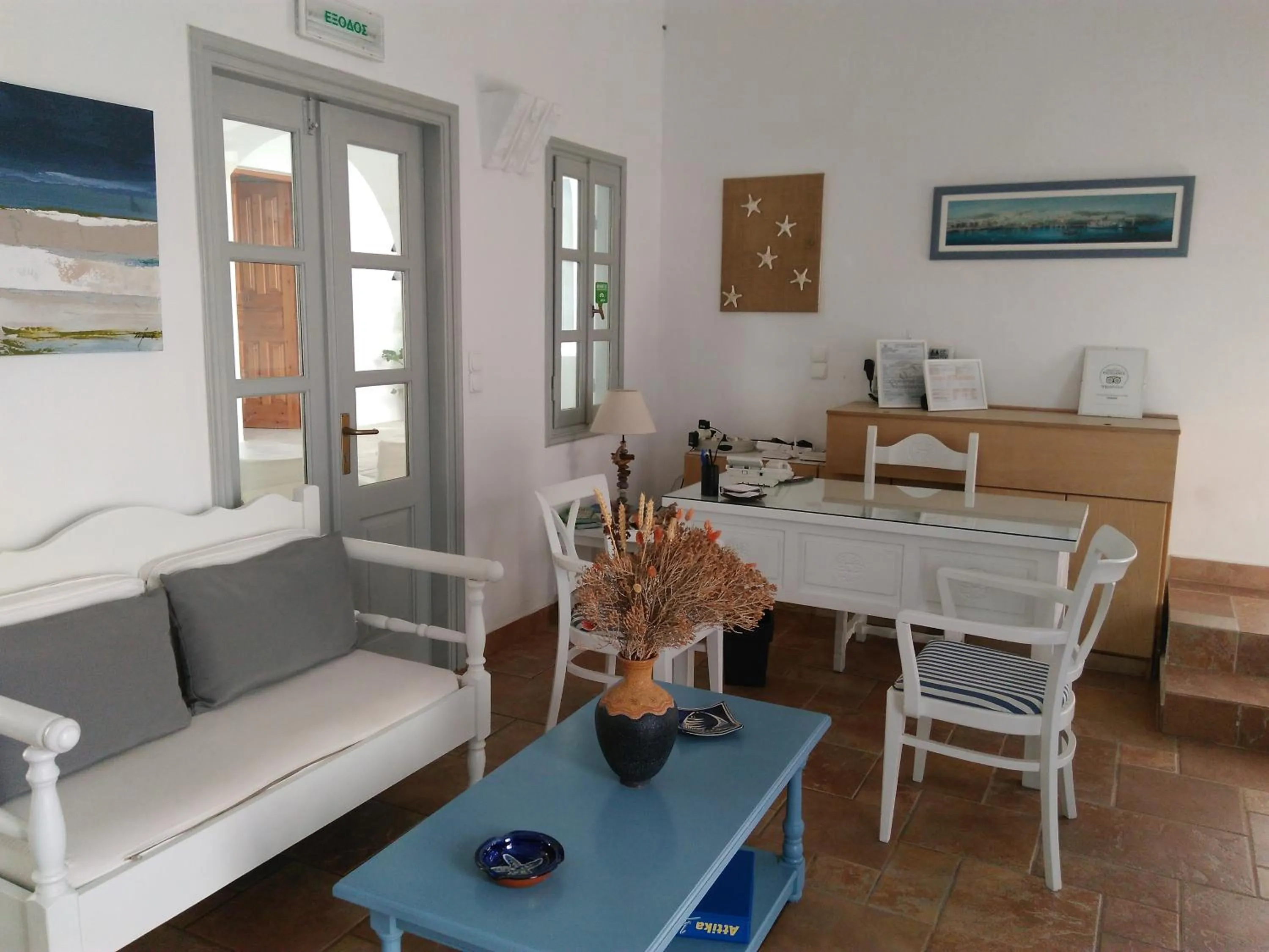 Lobby or reception in Roussos Beach Hotel