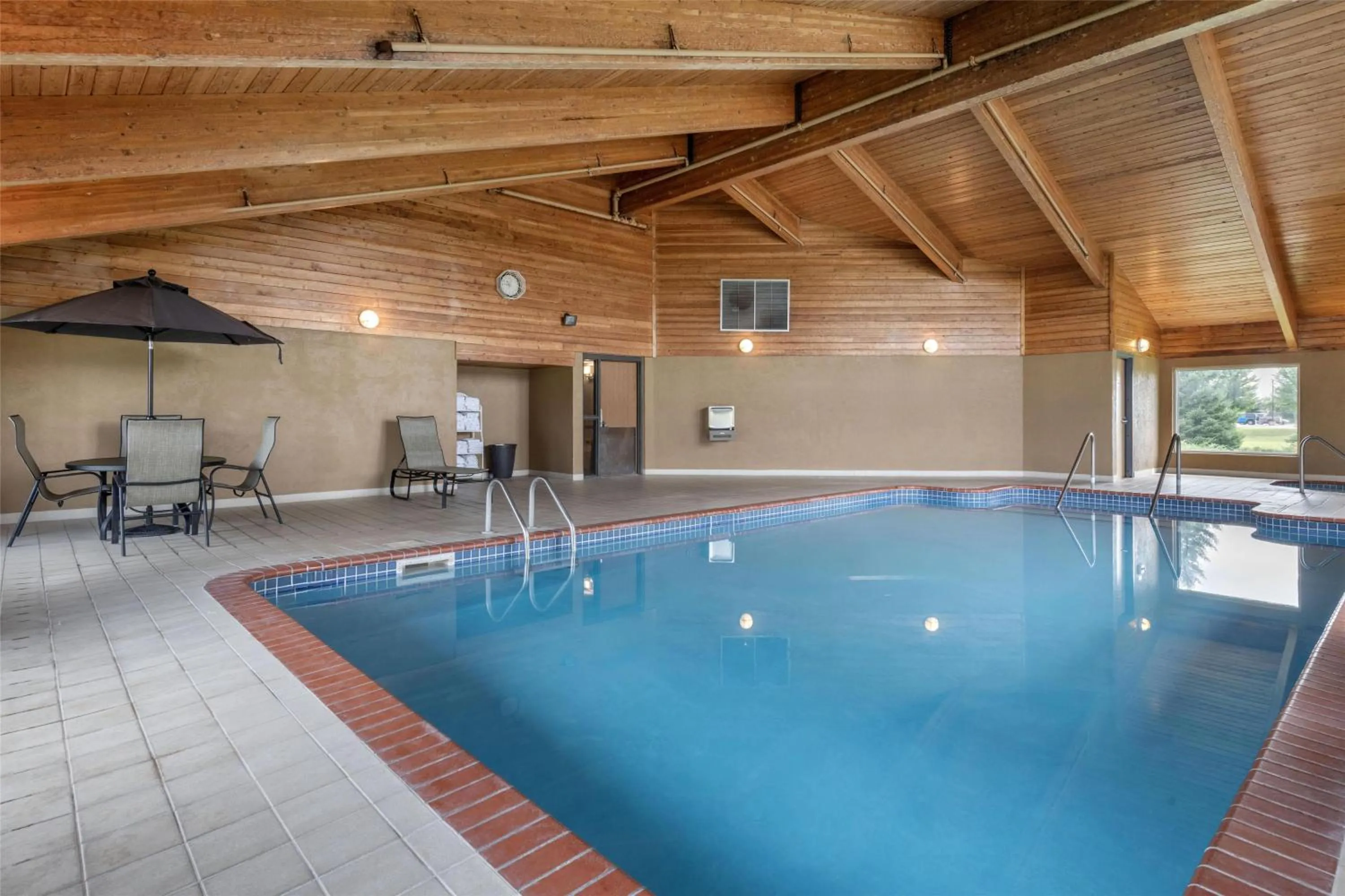 Pool view in SureStay Plus Hotel by Best Western Litchfield