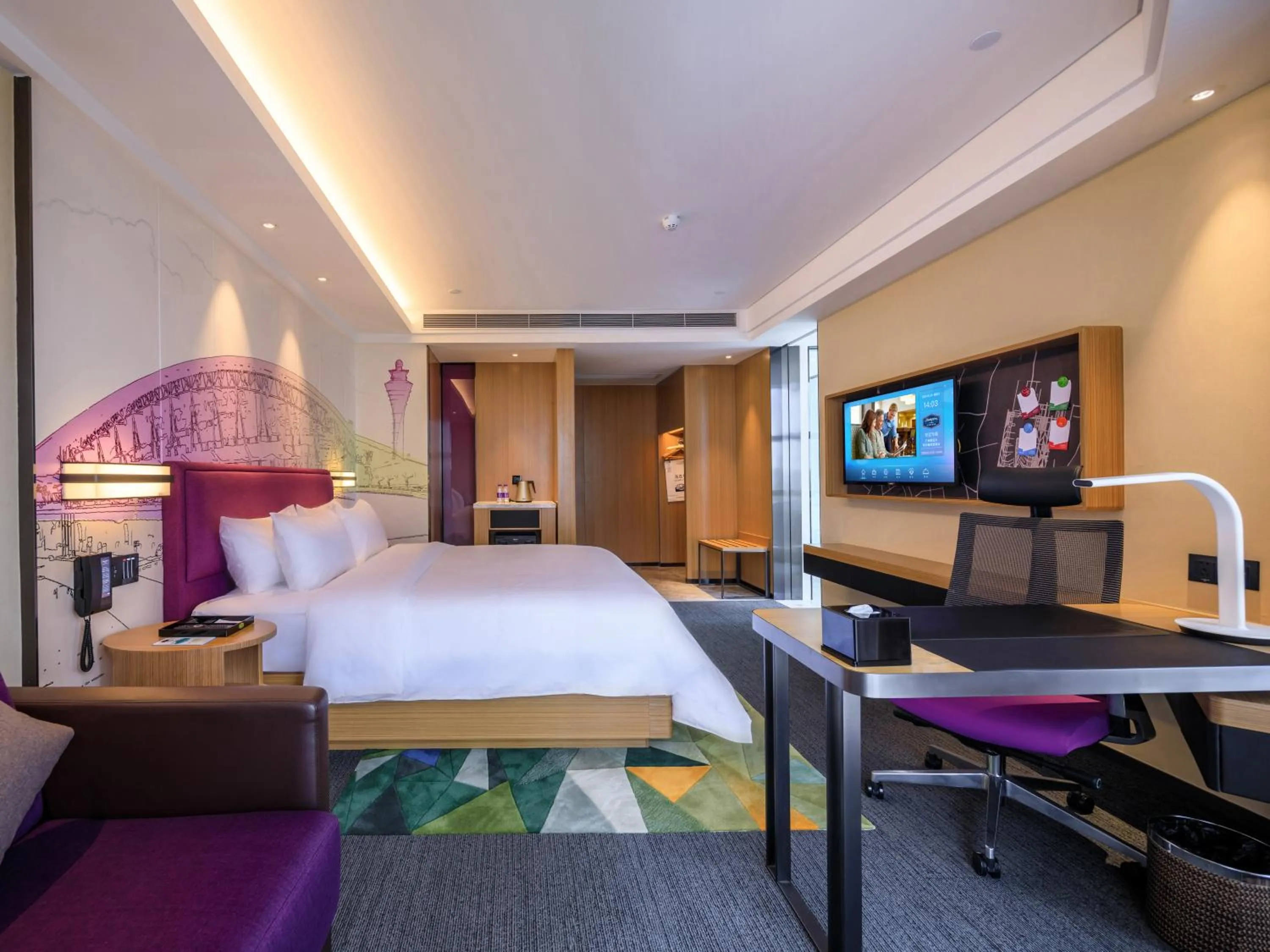 Bed in Hampton by Hilton Guangzhou Baiyun Airport North
