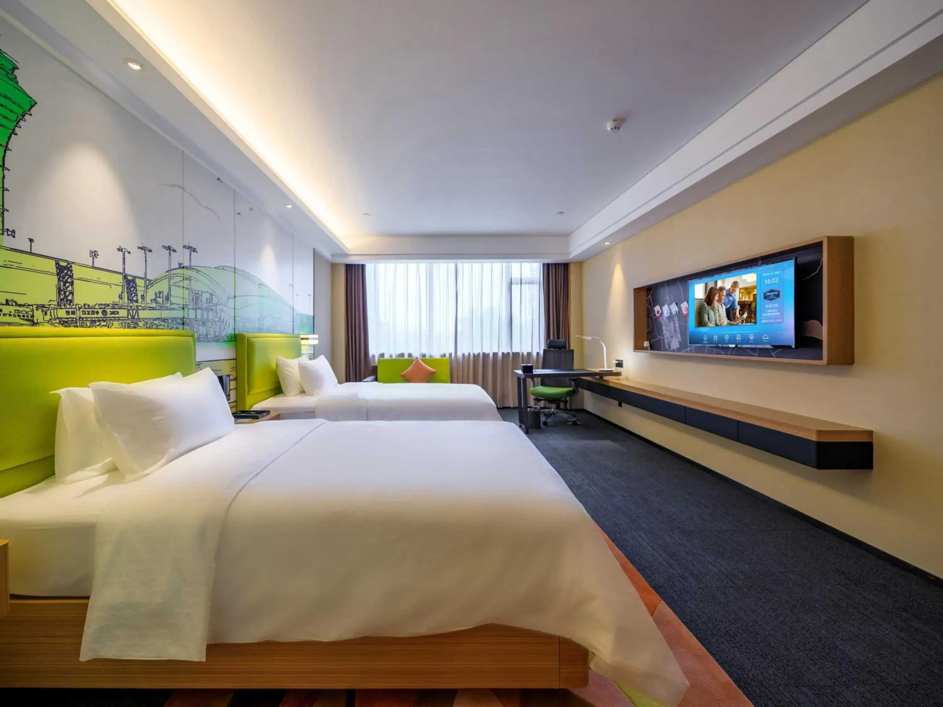 Deluxe Double Room in Hampton by Hilton Guangzhou Baiyun Airport North Deluxe Double Room in Hampton by Hilton Guangzhou Baiyun Airport North