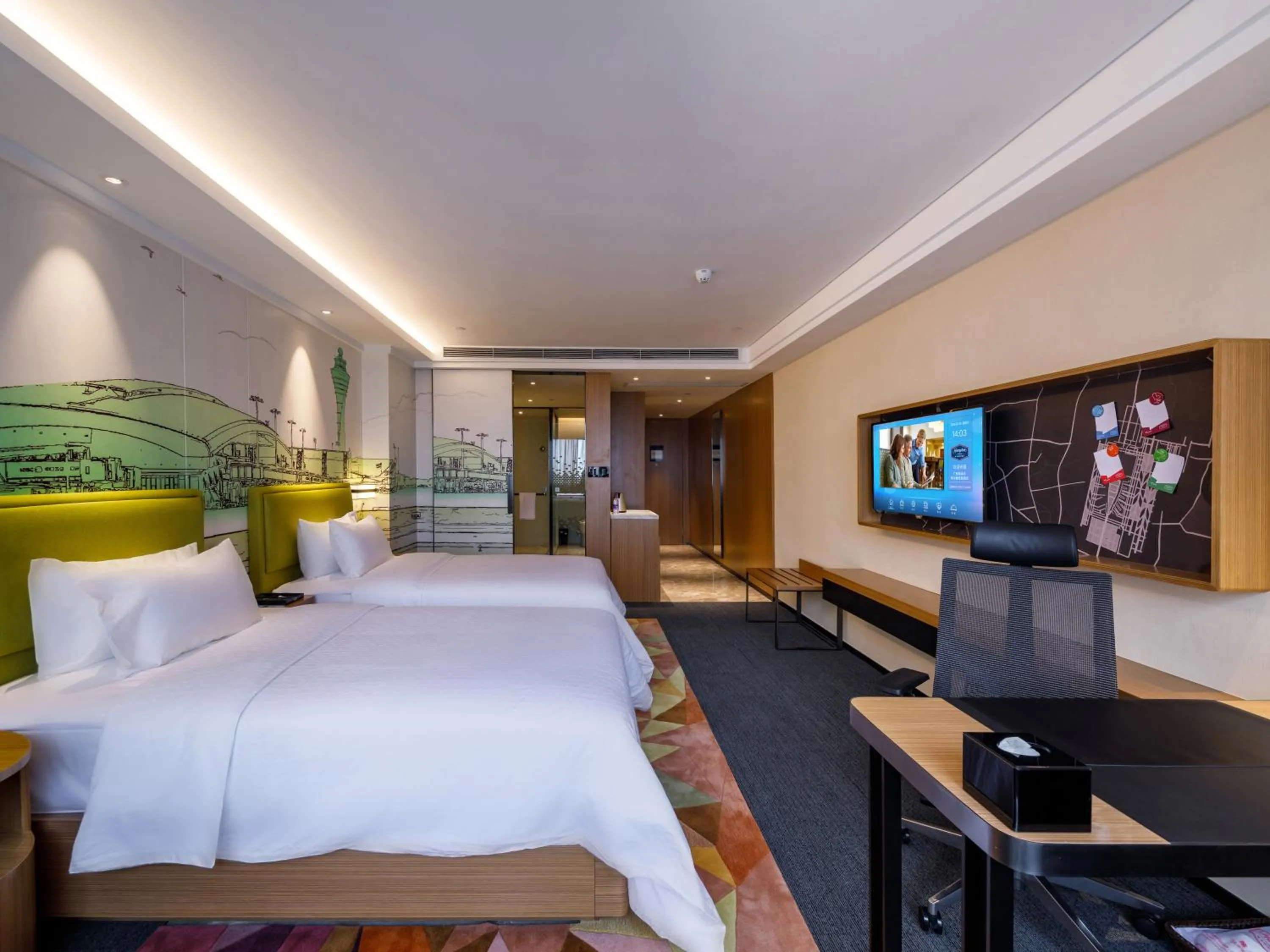 Bed in Hampton by Hilton Guangzhou Baiyun Airport North