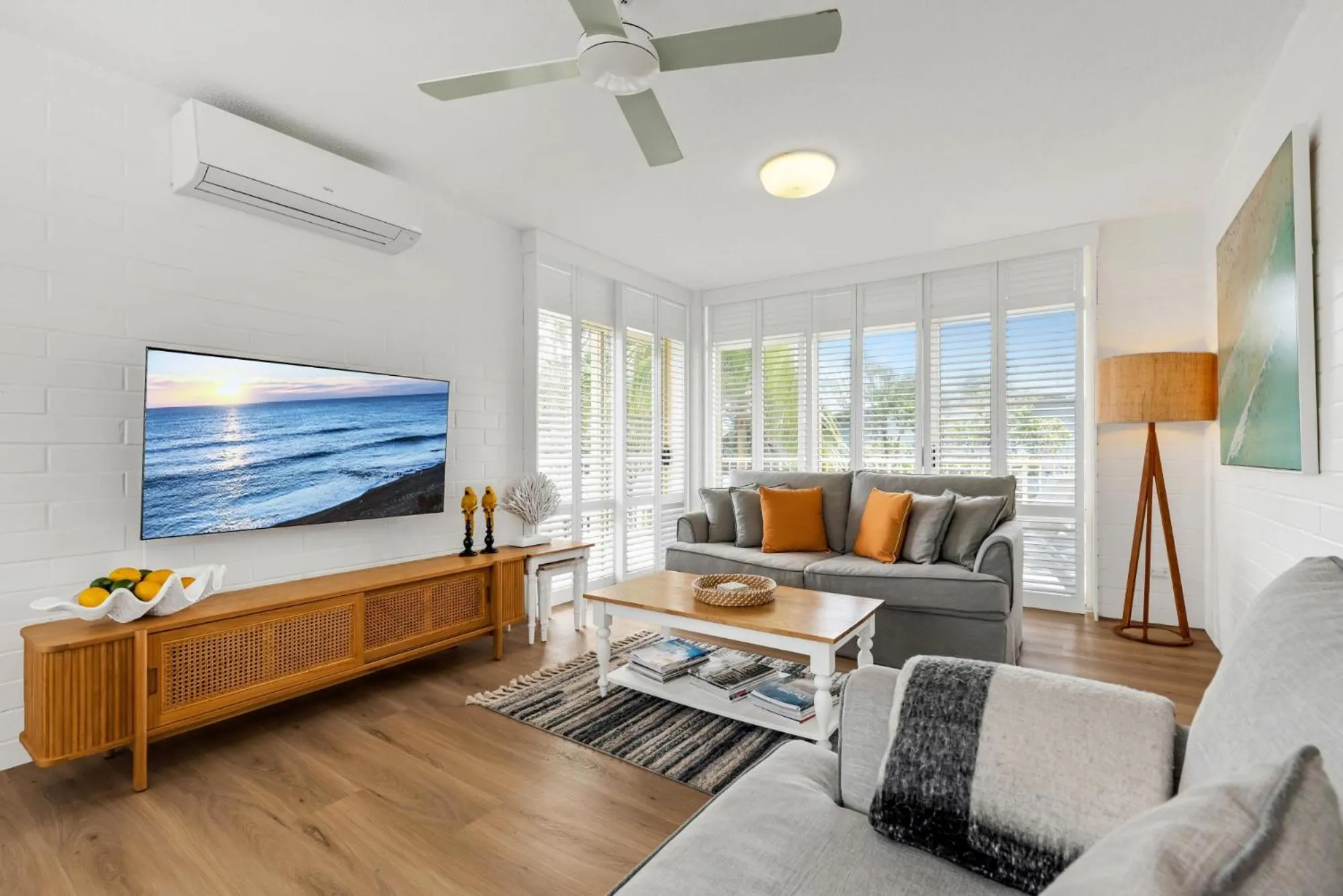 Living room in Surf Dance Apartments