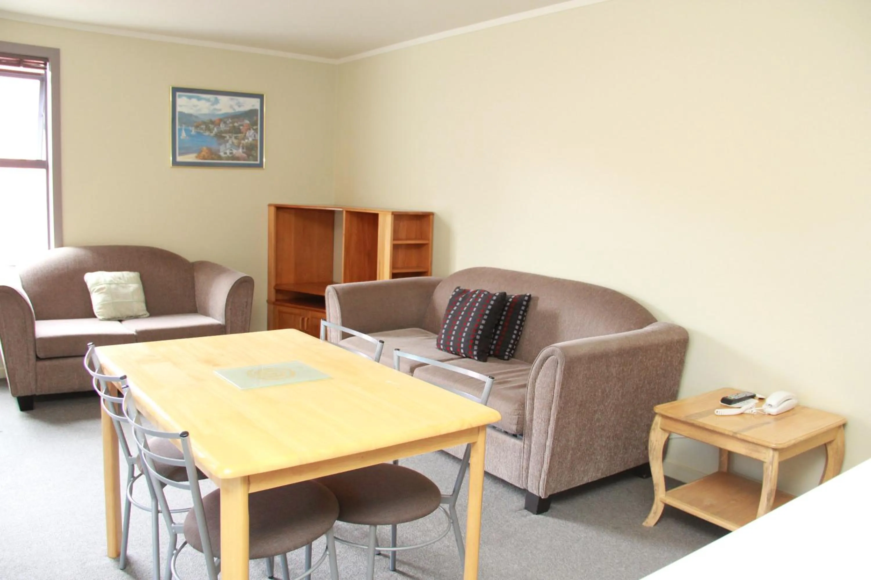 Living room in Nikau Apartments