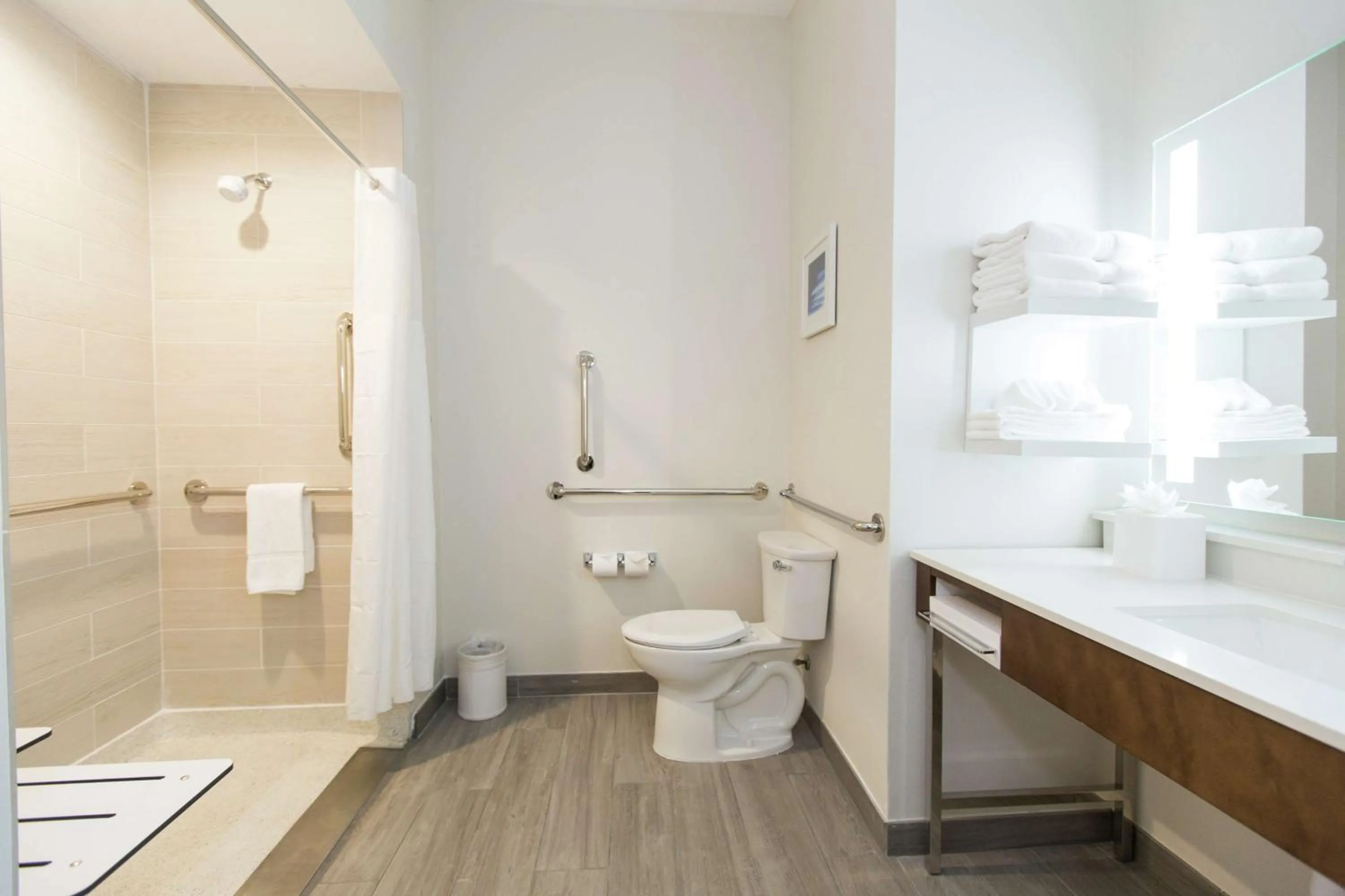 Bathroom in Hampton Inn Mustang