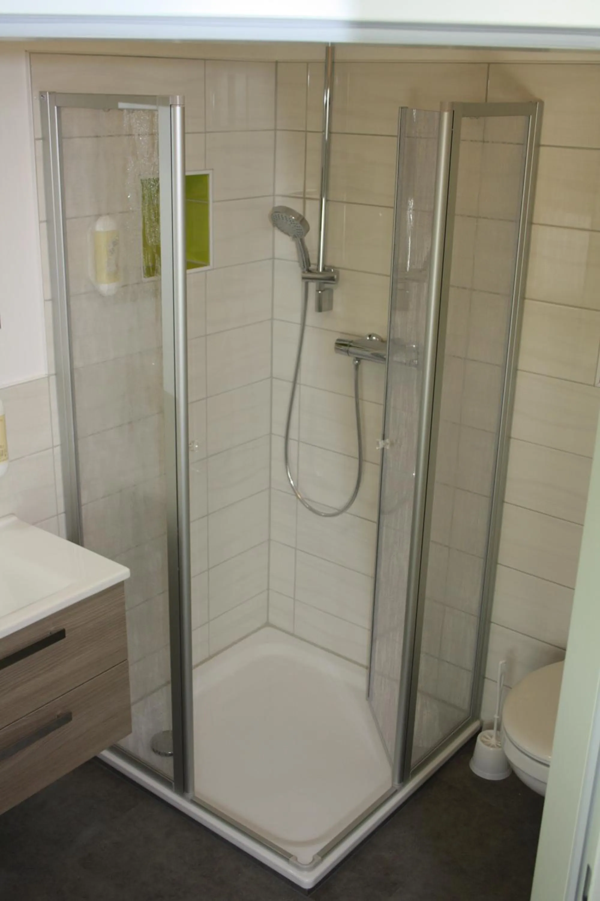 Shower in Hotel Bannewitz B&B