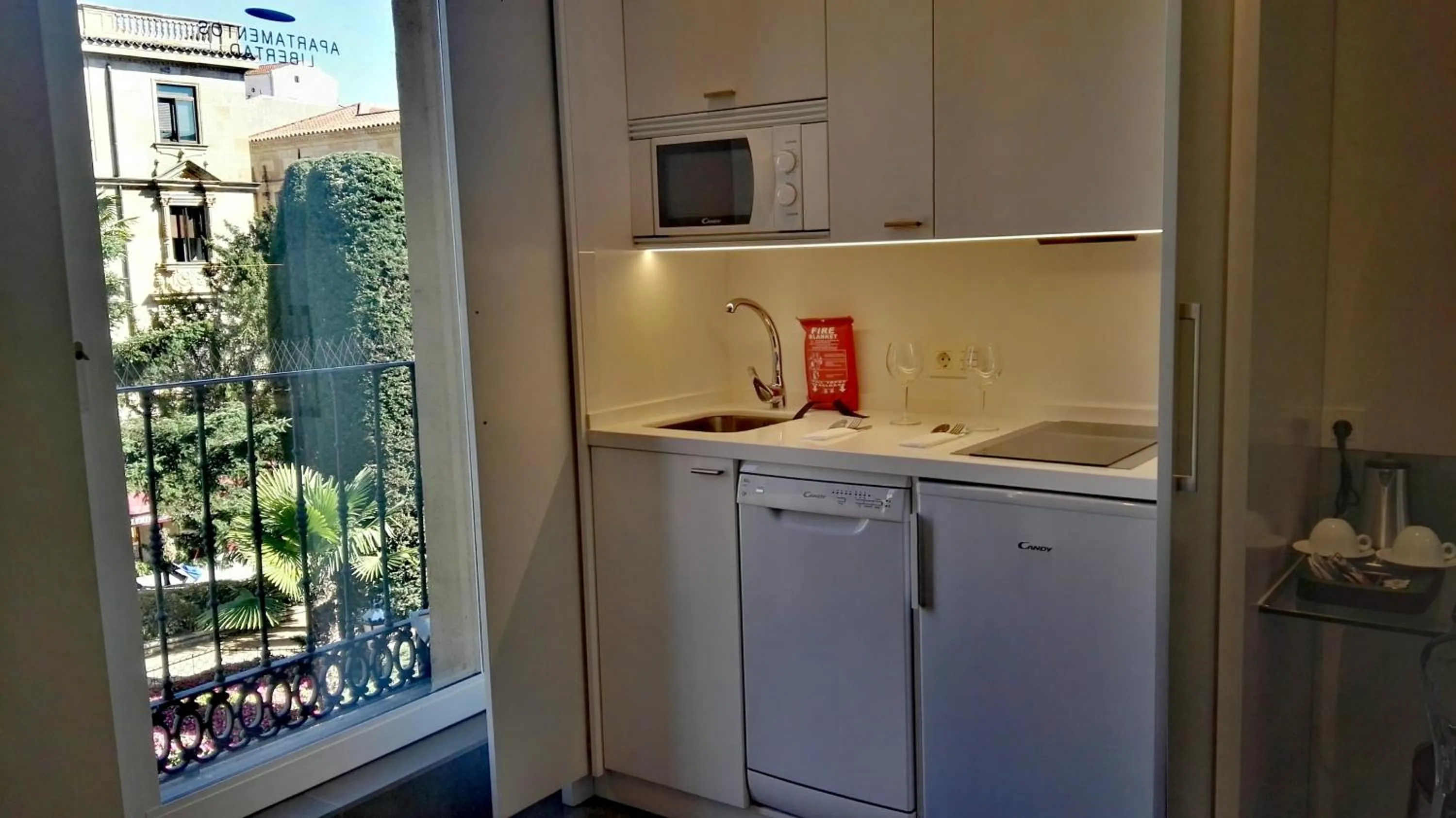 Kitchen or kitchenette in Salamanca Suites Libertad