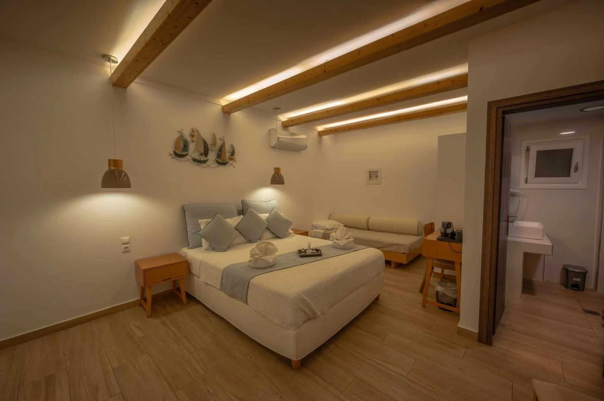 Bed in Karidis Hotel