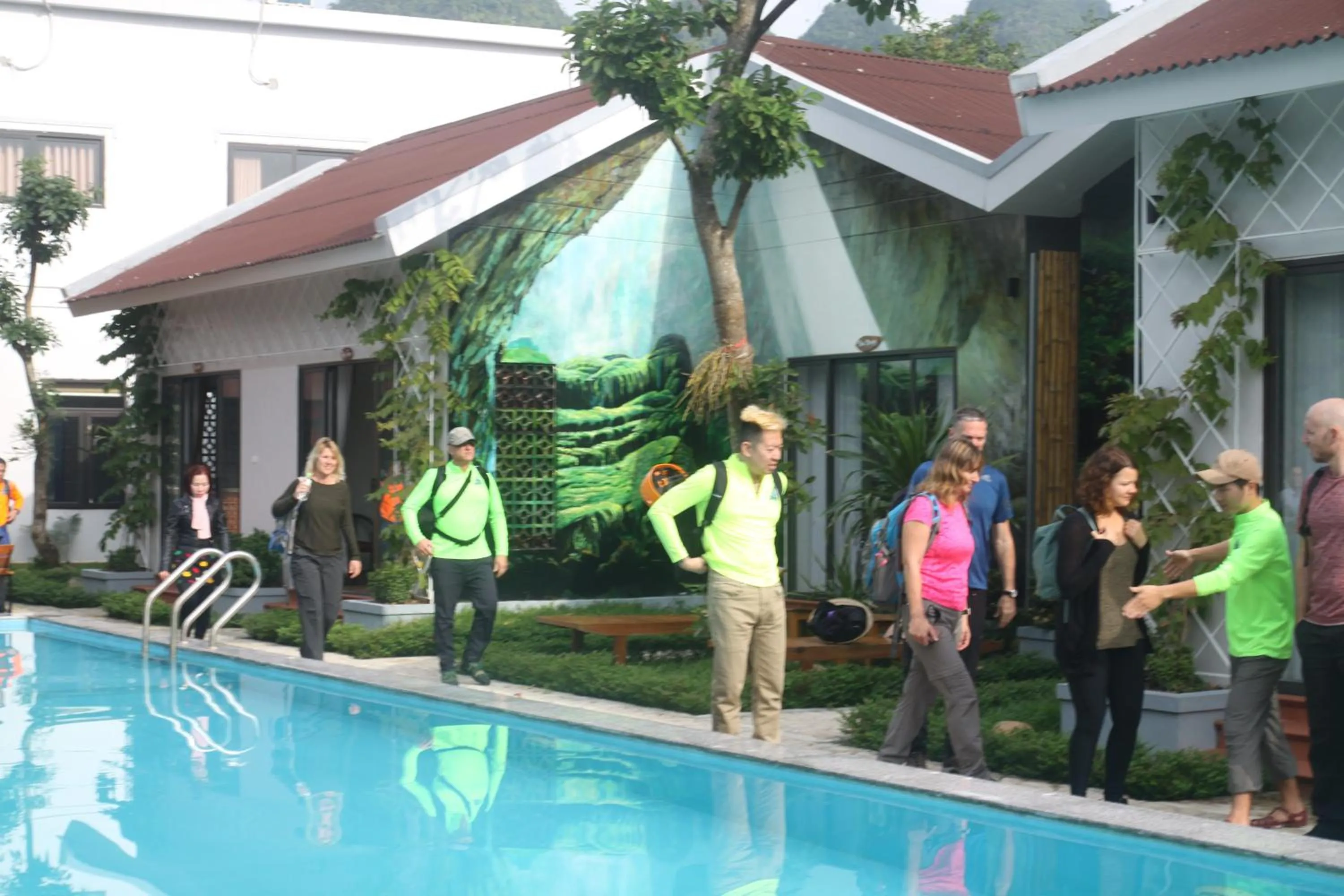 group of guests in Commander Lodge