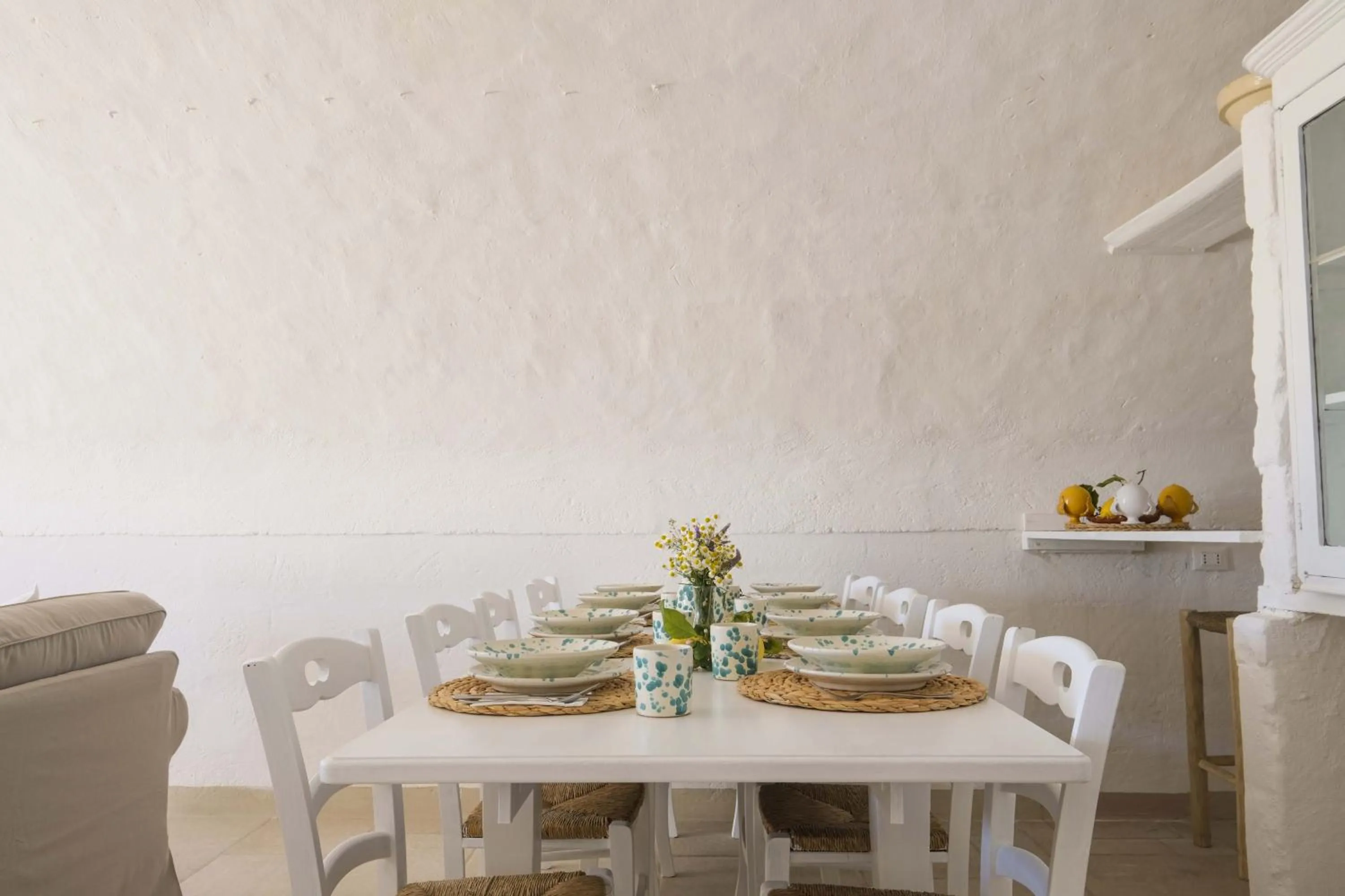 Dining area in Masseria Mammella