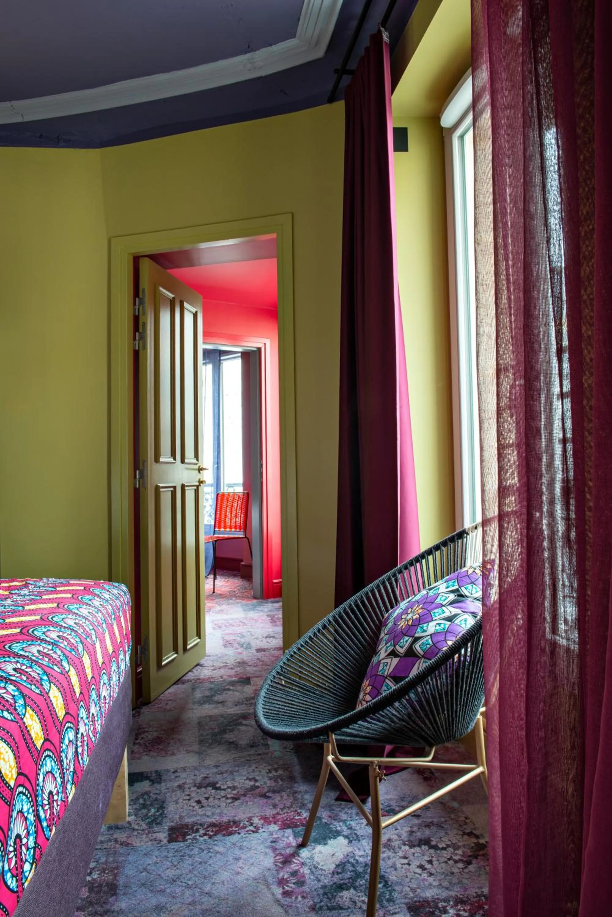 Decorative detail, Bed in 25hours Hotel Terminus Nord