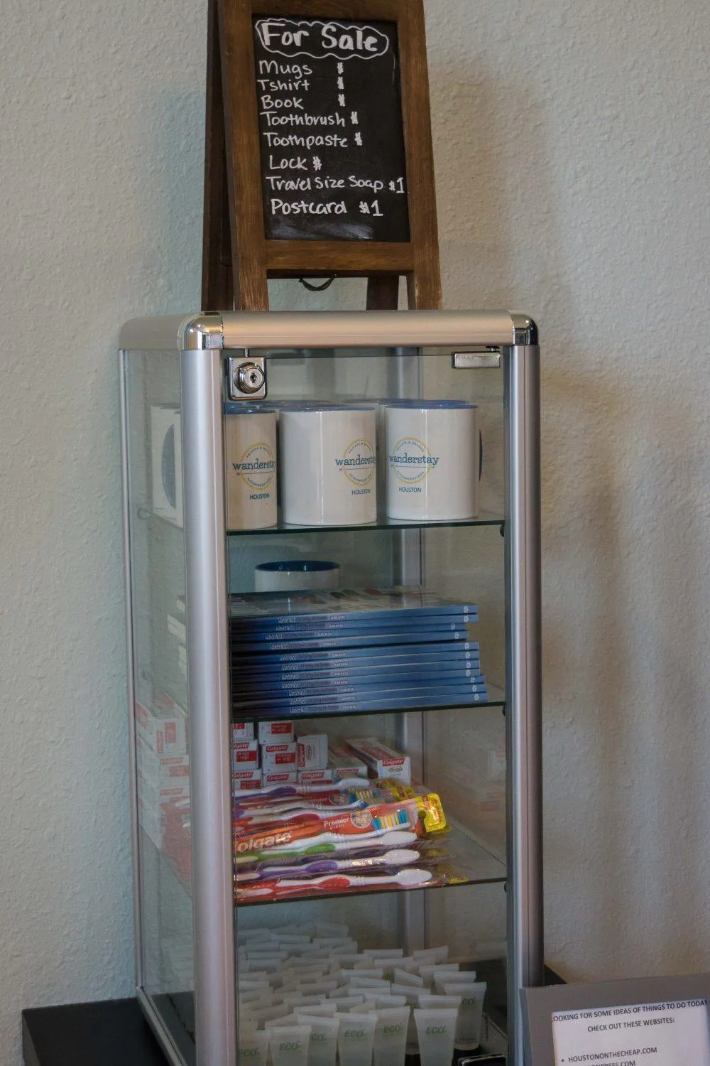 On-site shops in Wanderstay Houston Hostel