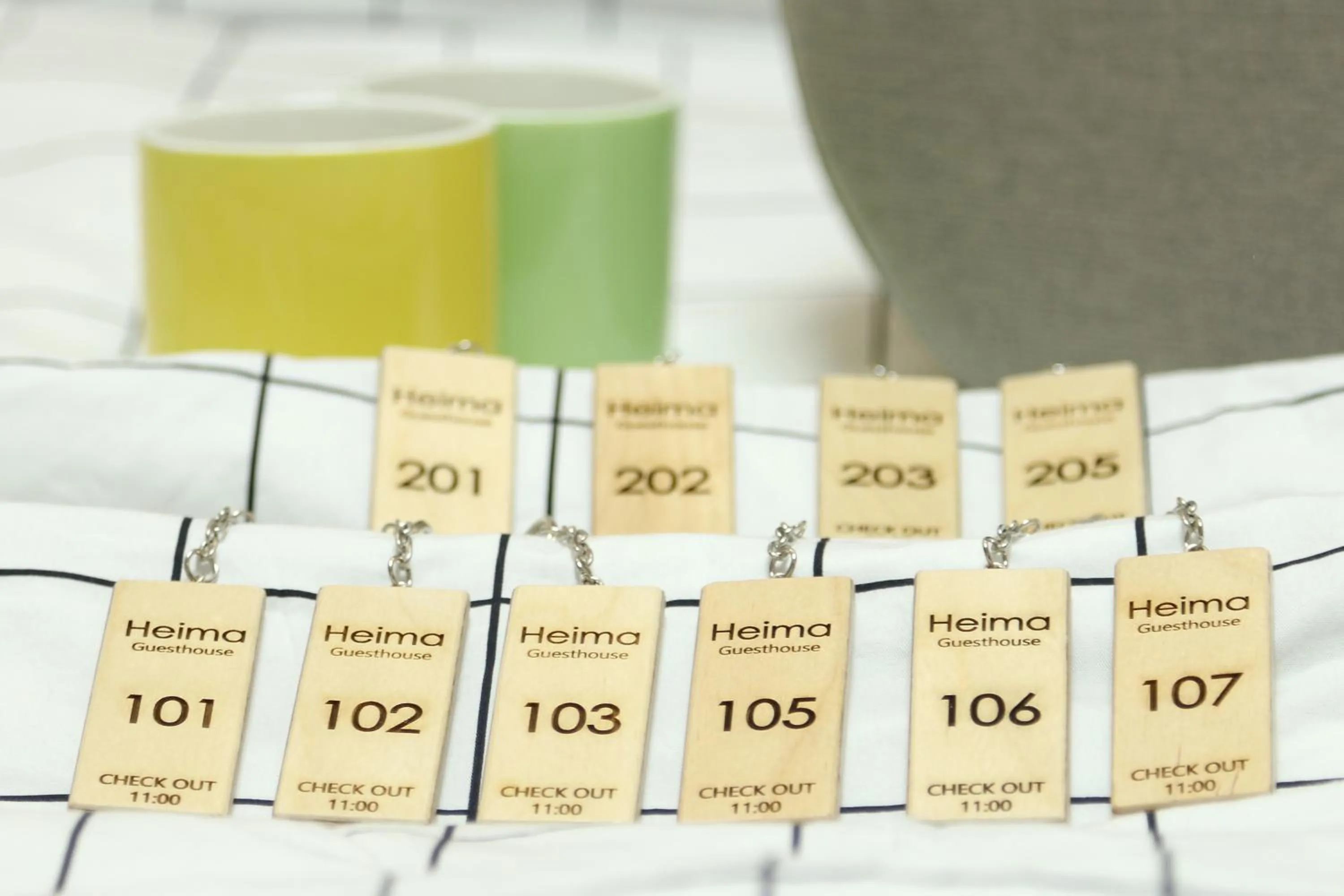 Decorative detail in Heima Guesthouse Hongdae