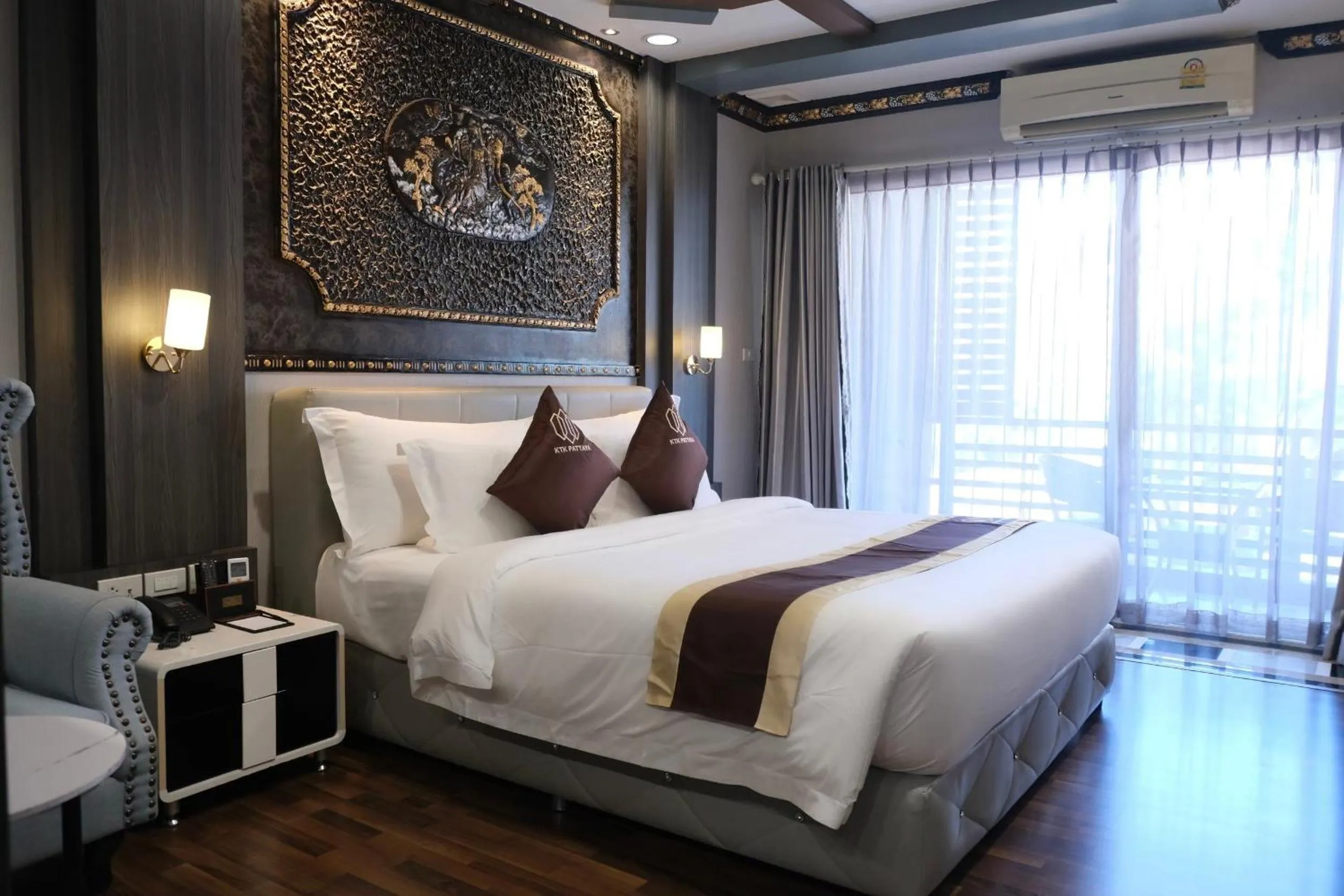 Photo of the whole room, Bed in KTK Pattaya Hotel & Residence
