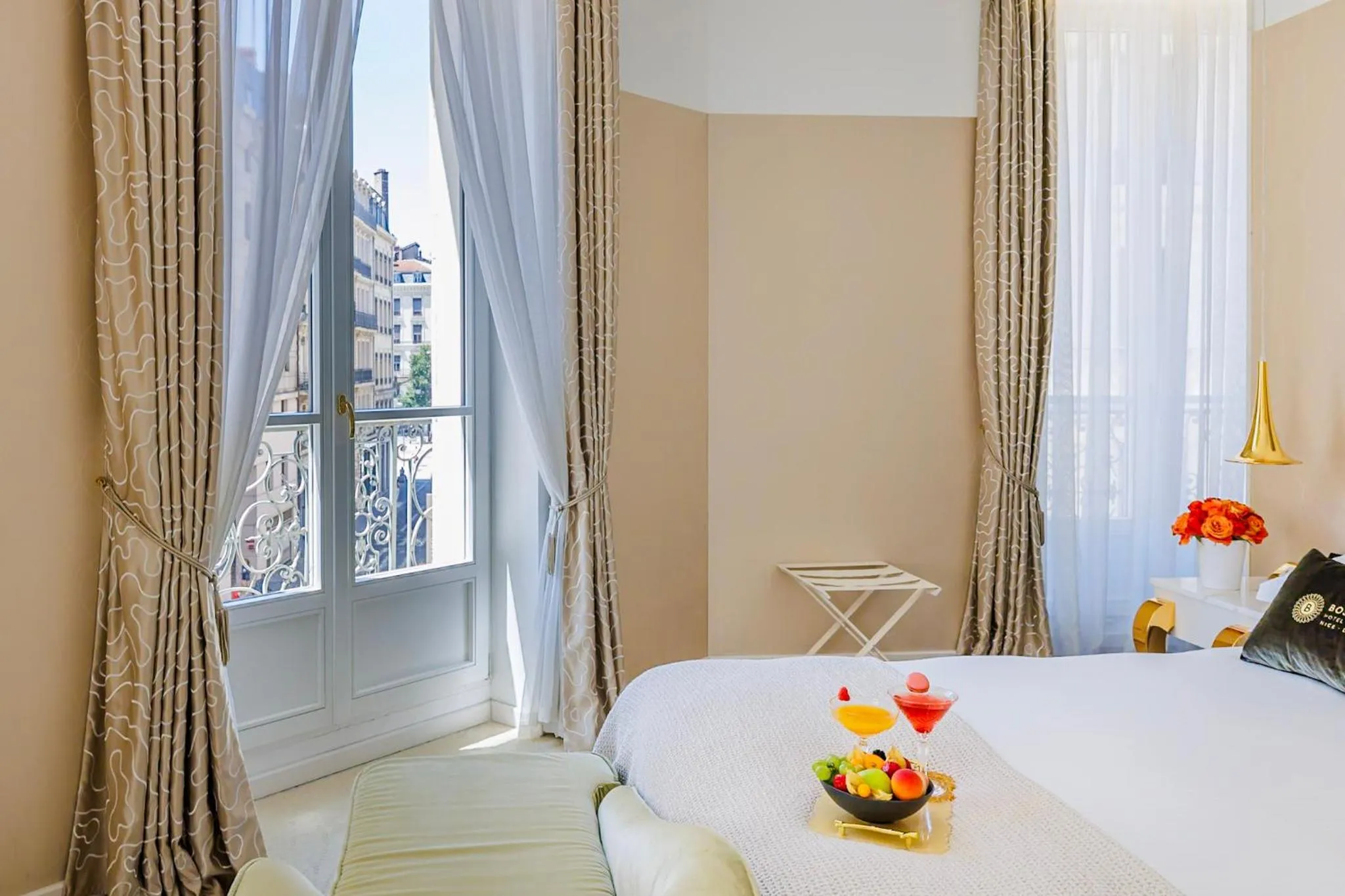 View (from property/room), Bed in Boscolo Lyon Hotel & Spa