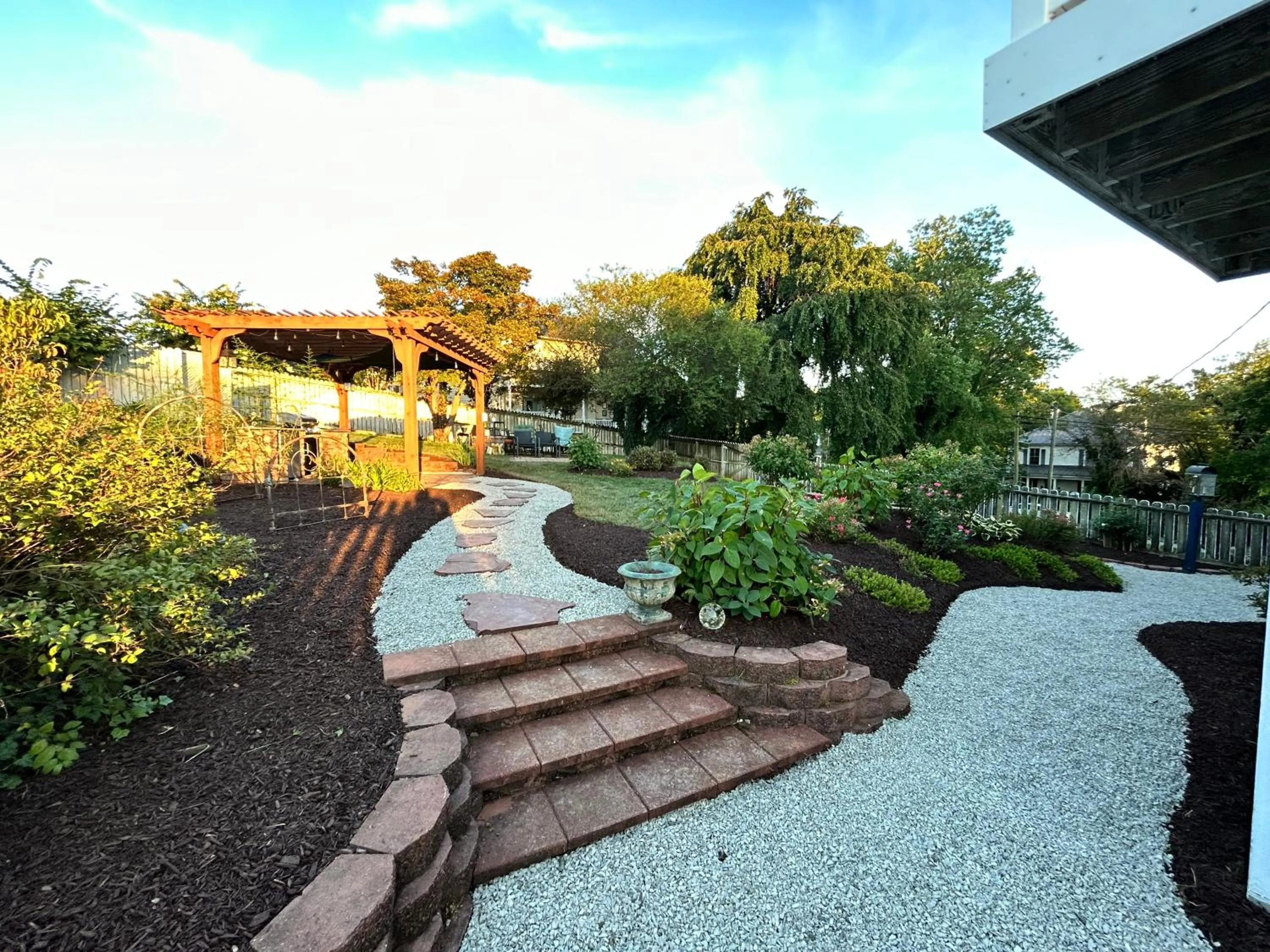 Garden view in The Claiborne Bed and Breakfast