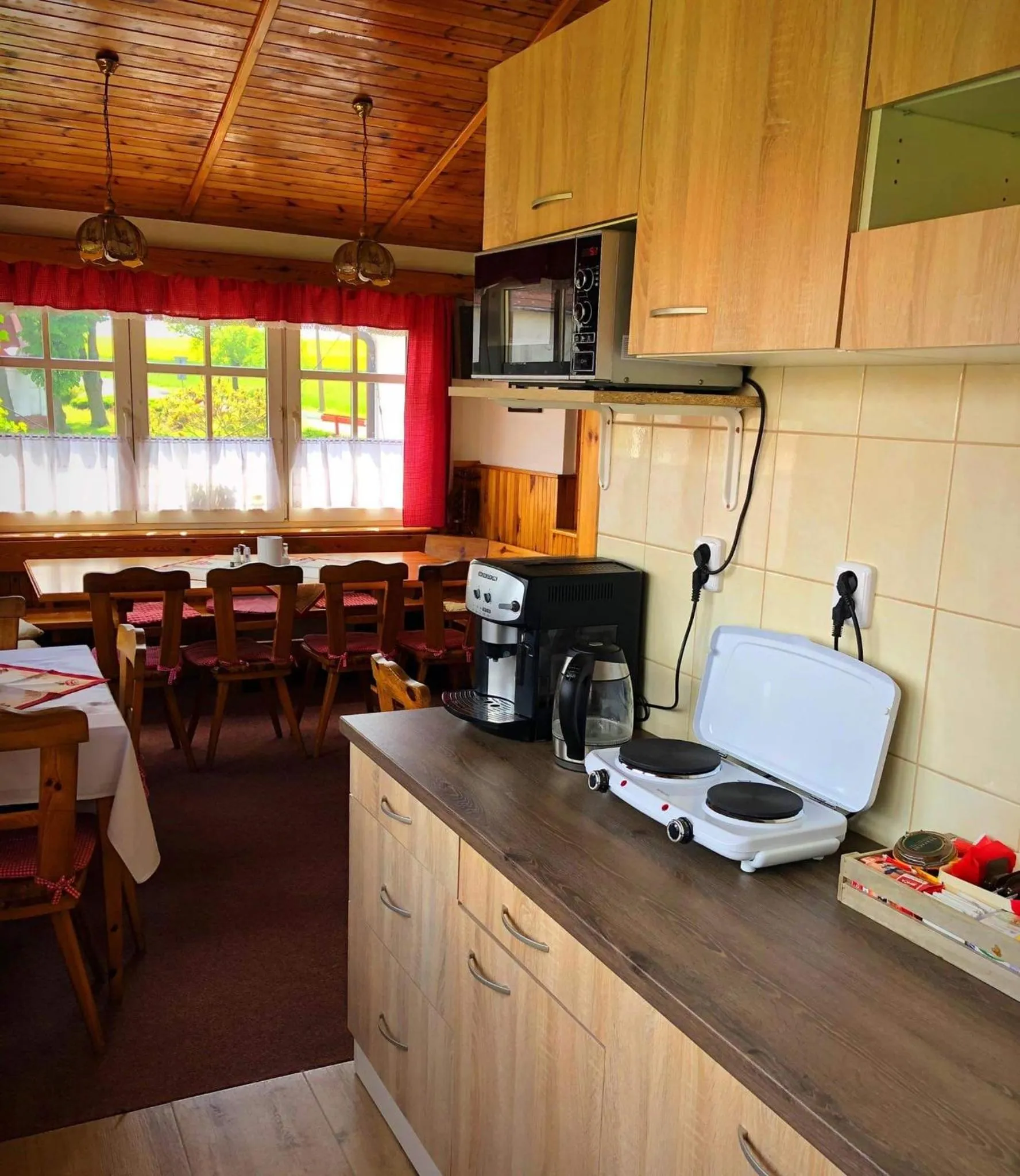 Communal kitchen in Hostinec Selský dvůr