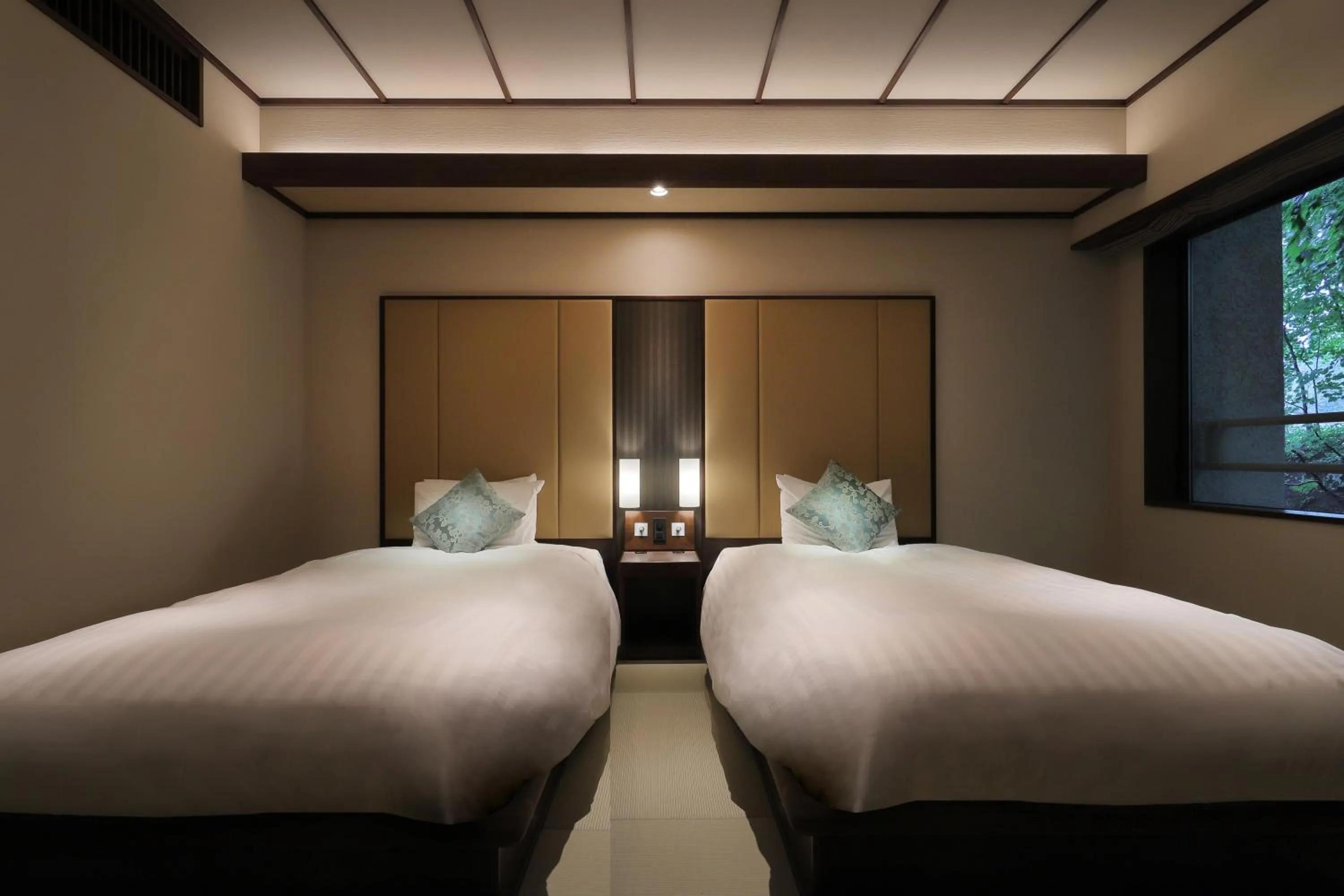 Bed in Zao Kokusai Hotel