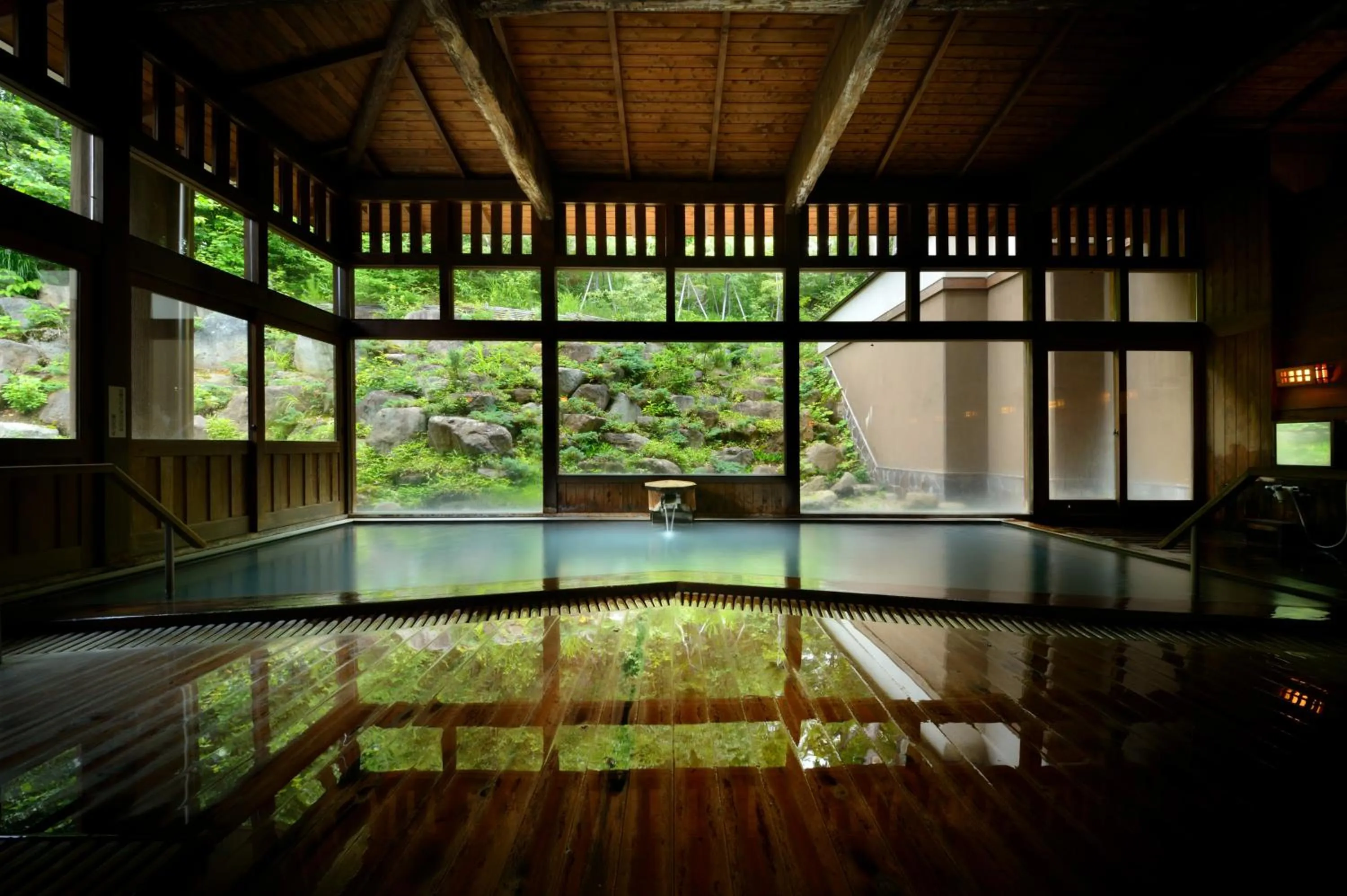 Hot Spring Bath in Zao Kokusai Hotel