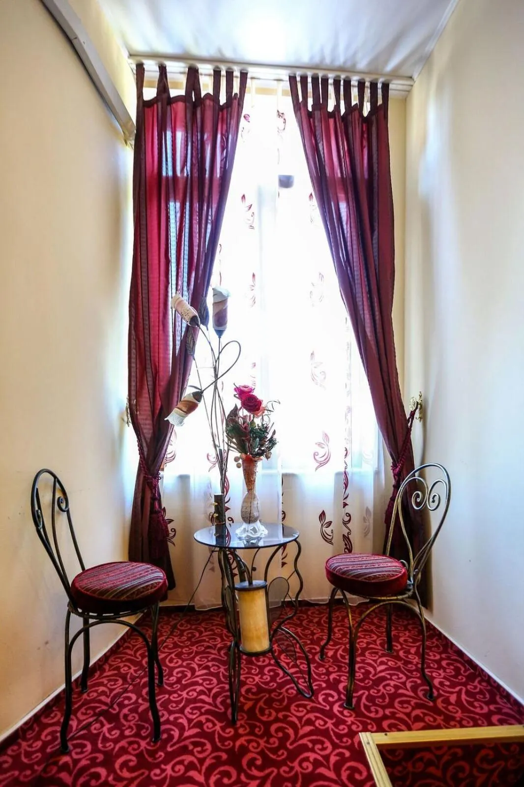 Seating area in Voila Inn