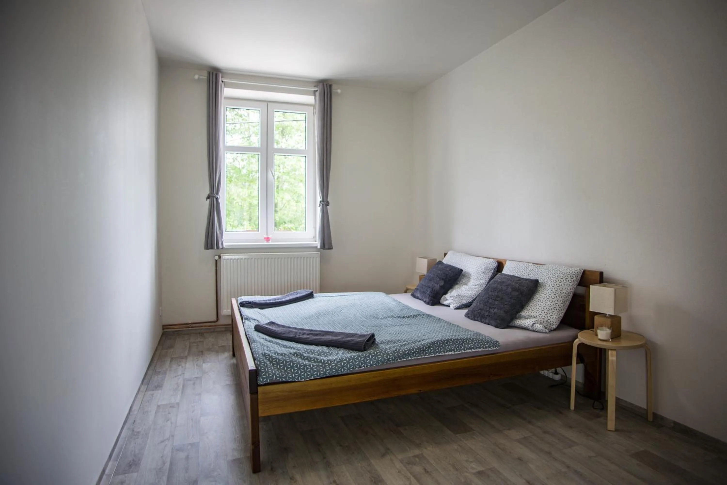 Bed in Apartmány Ve Mlejně