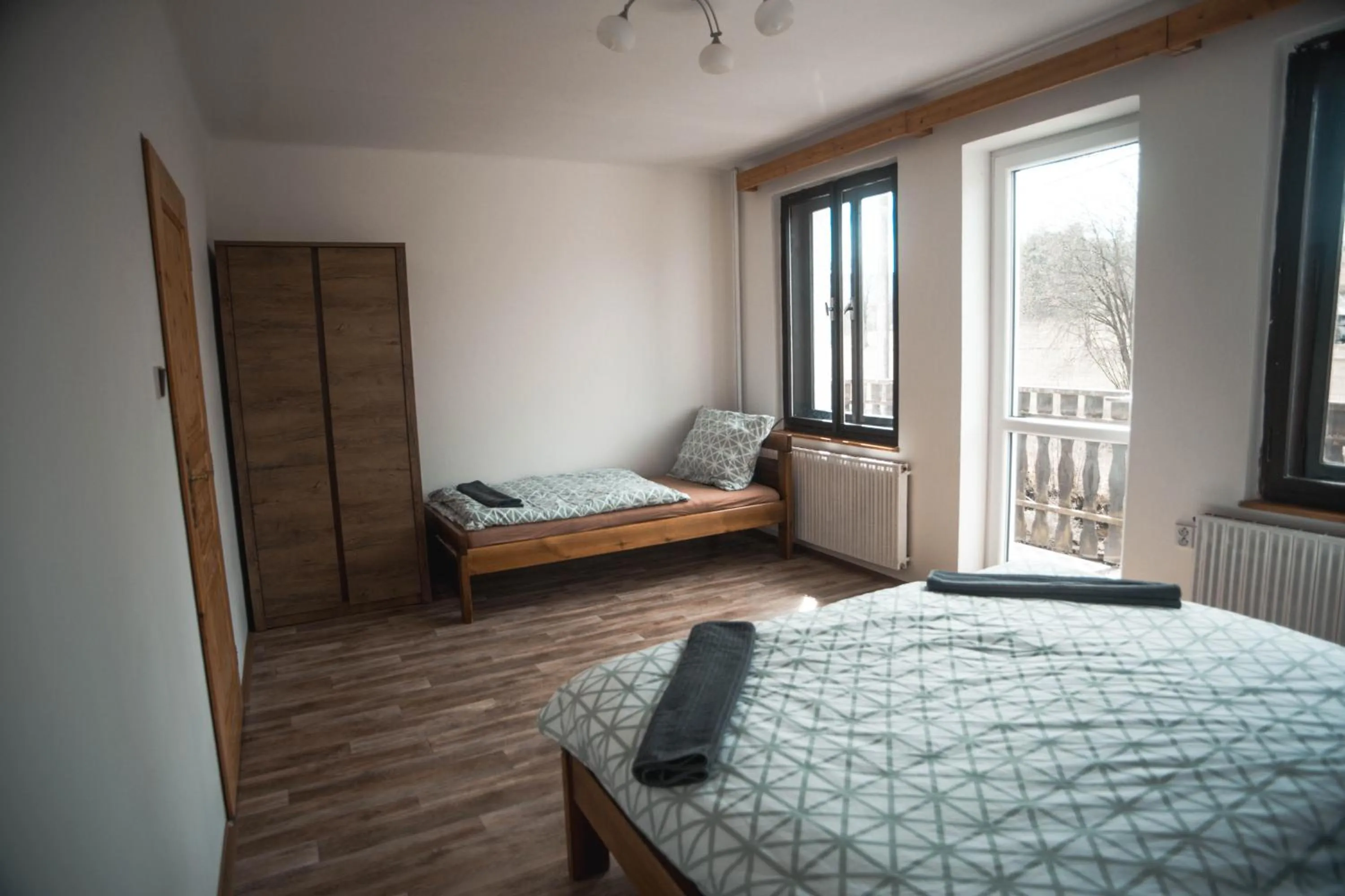 Bed in Apartmány Ve Mlejně