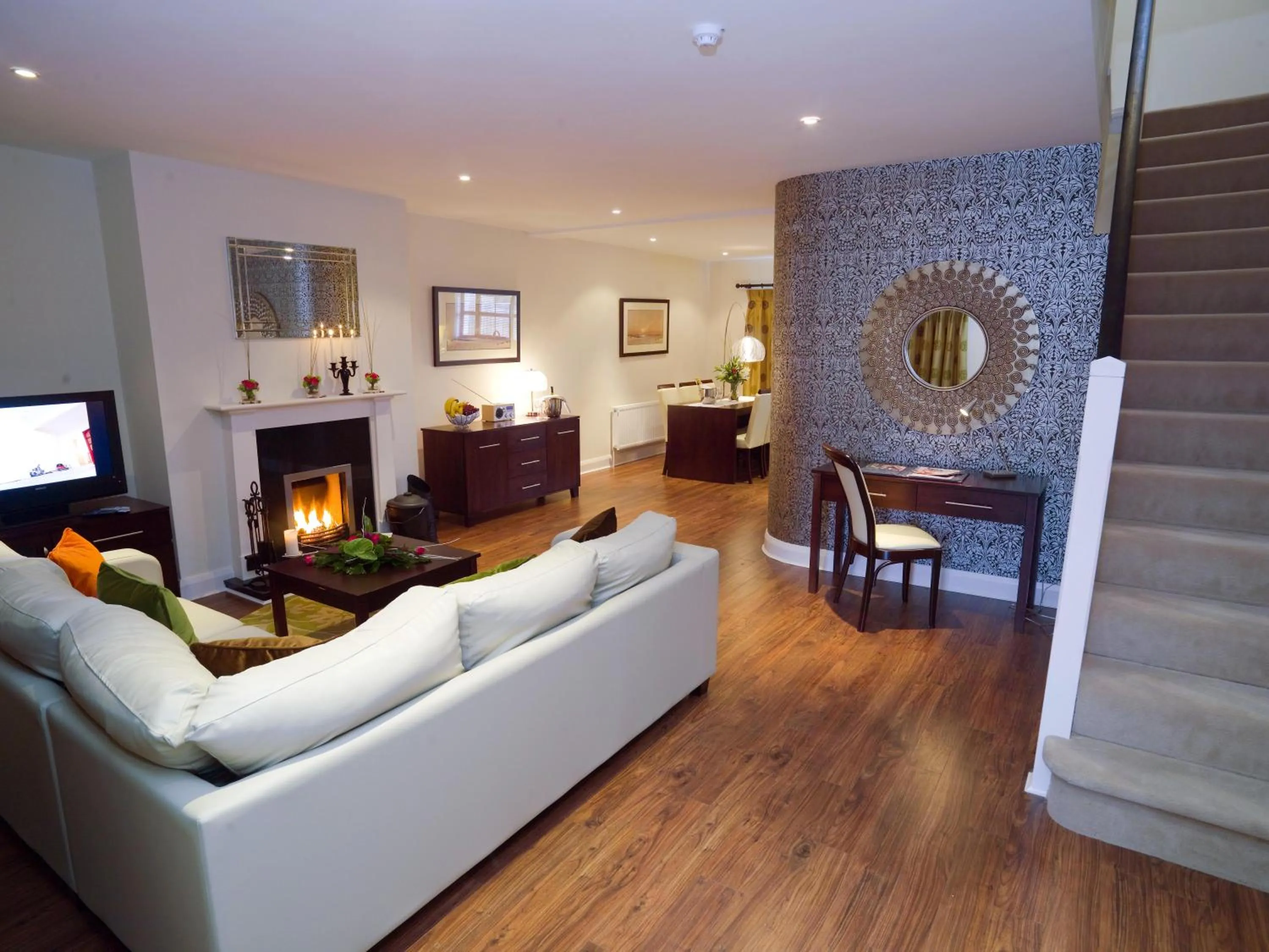 Living room in Kenmare Bay Hotel Lodges