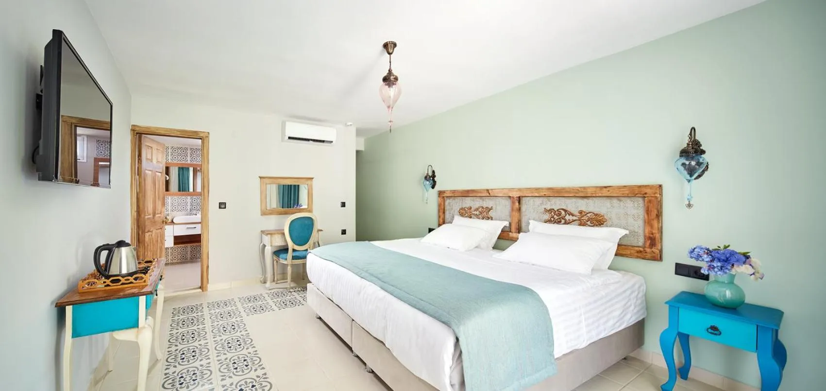 Bed in Fİ Light Solto Boutique Beach Hotel