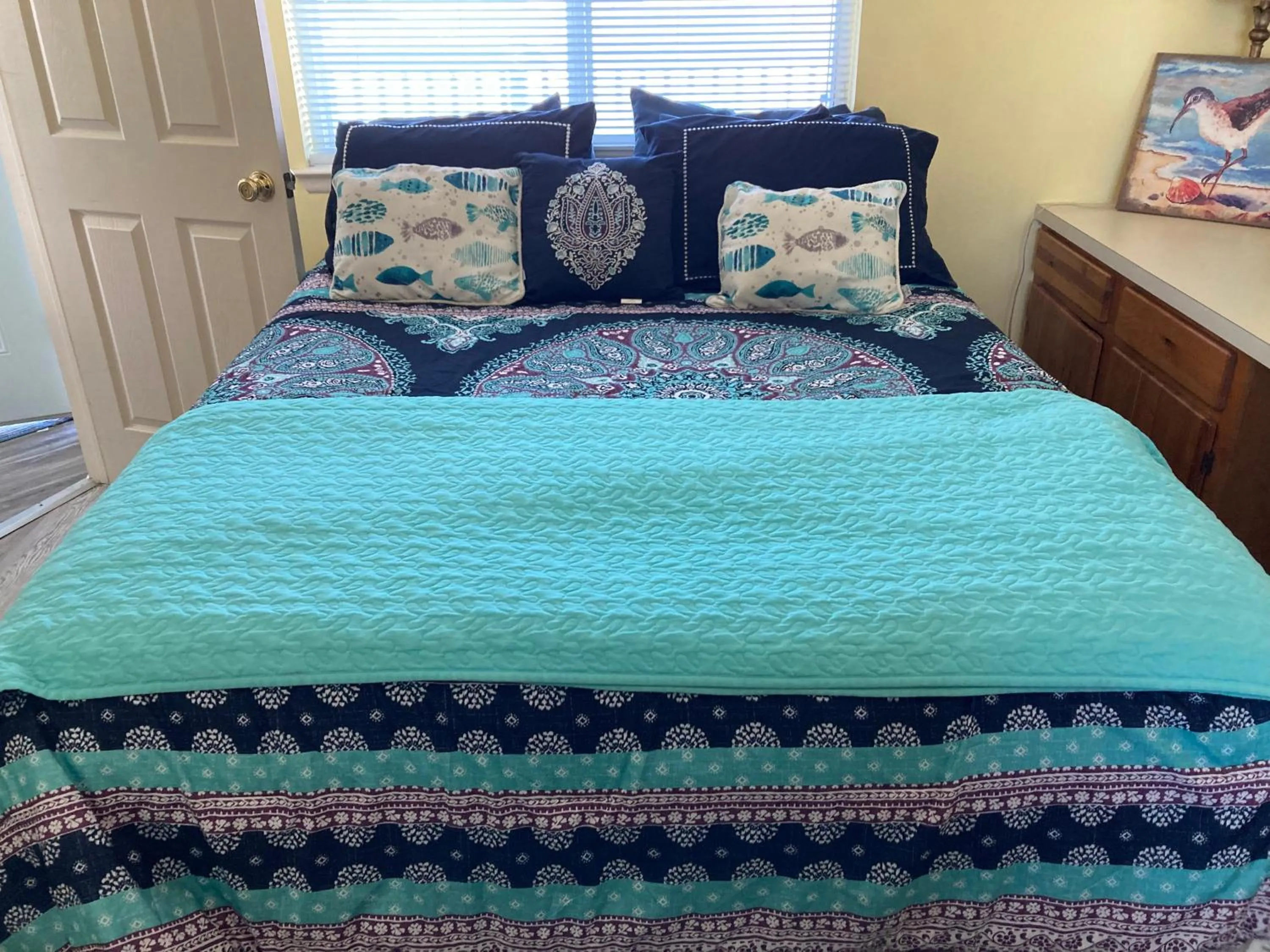 Bed in Charming family condo - walking distance to beach by Mustang Island, Sleeps Four, 2025 Traveler Award