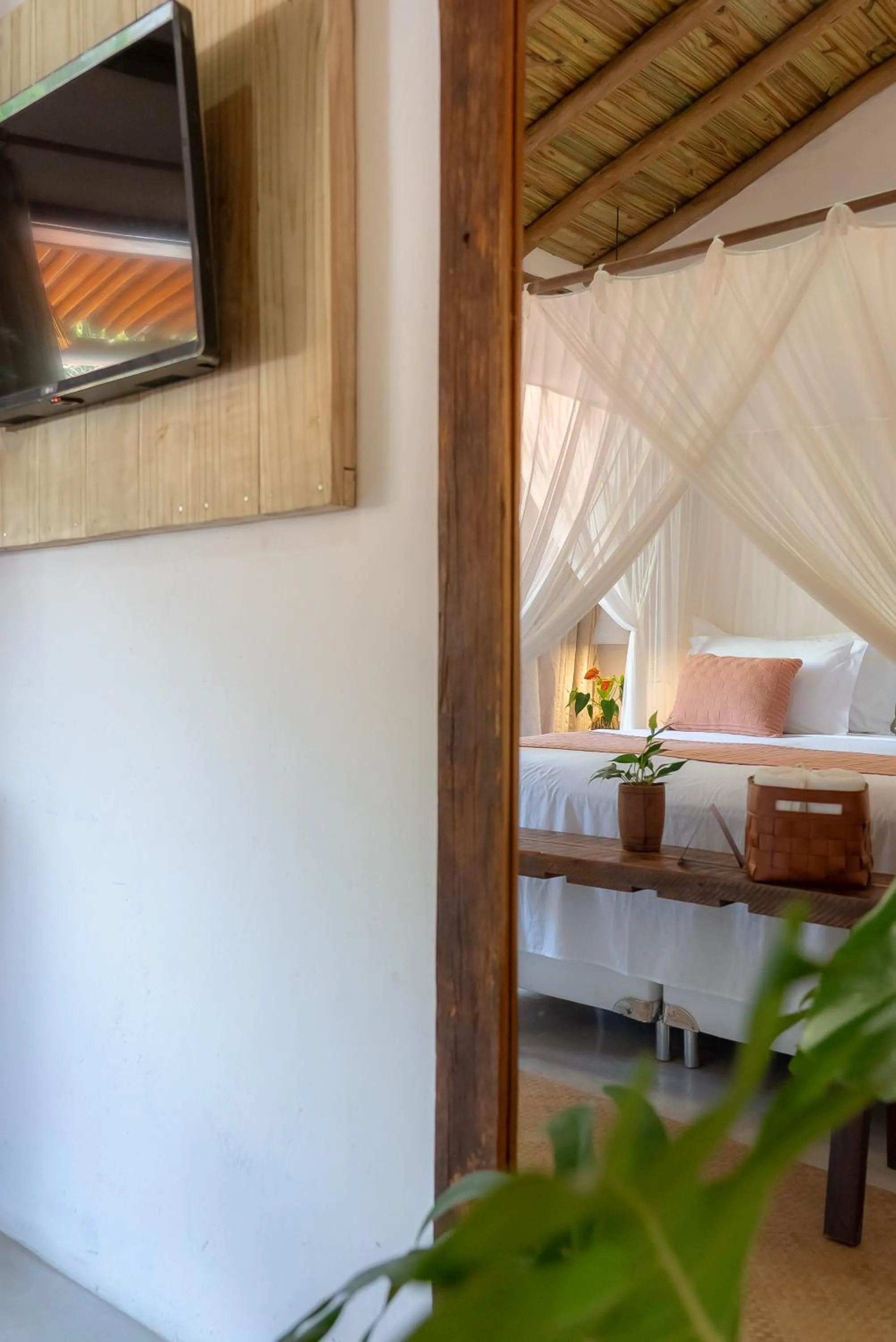 Bed in Pousada Por do Sol Trancoso