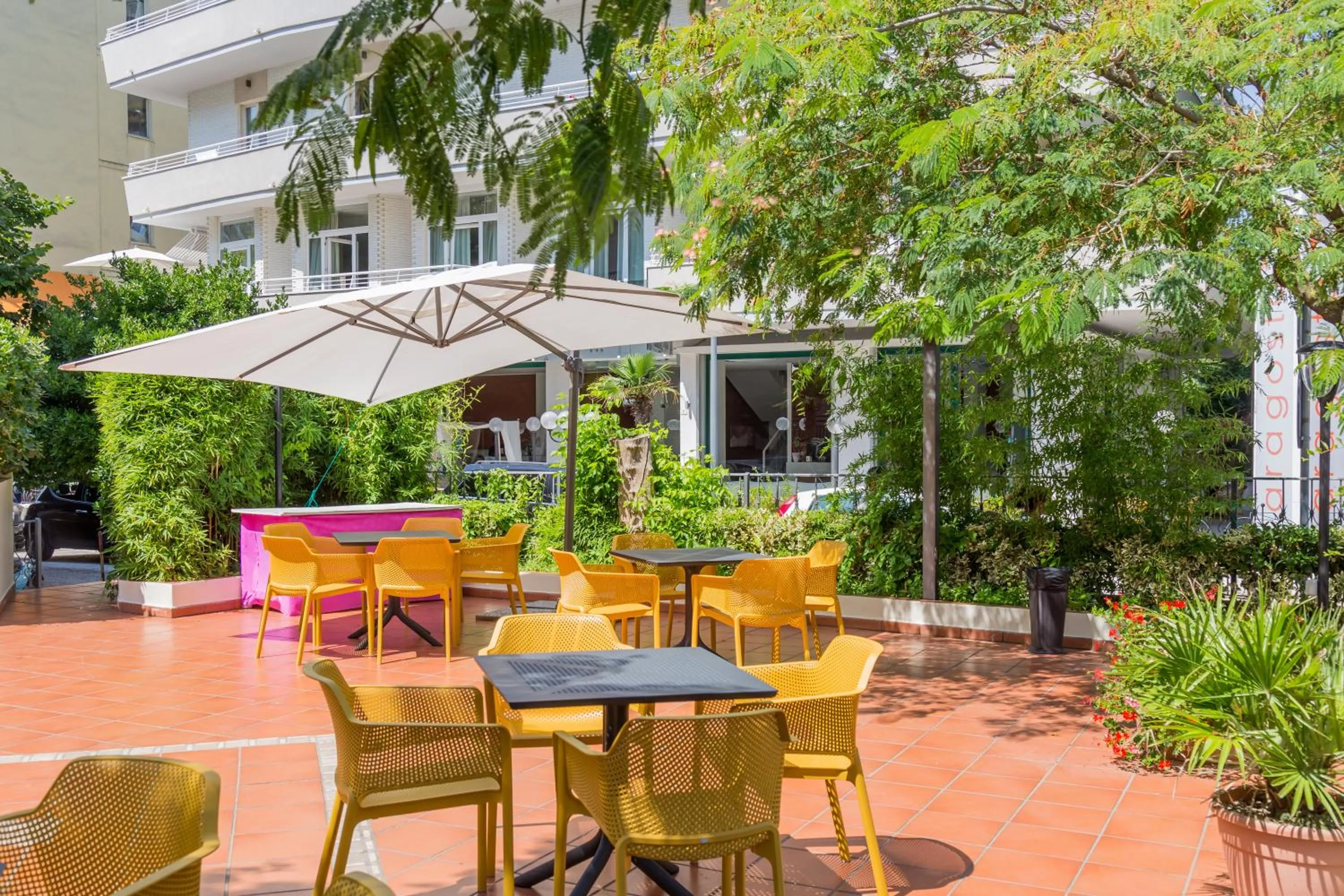 Evening entertainment in Hotel Plaza con piscina