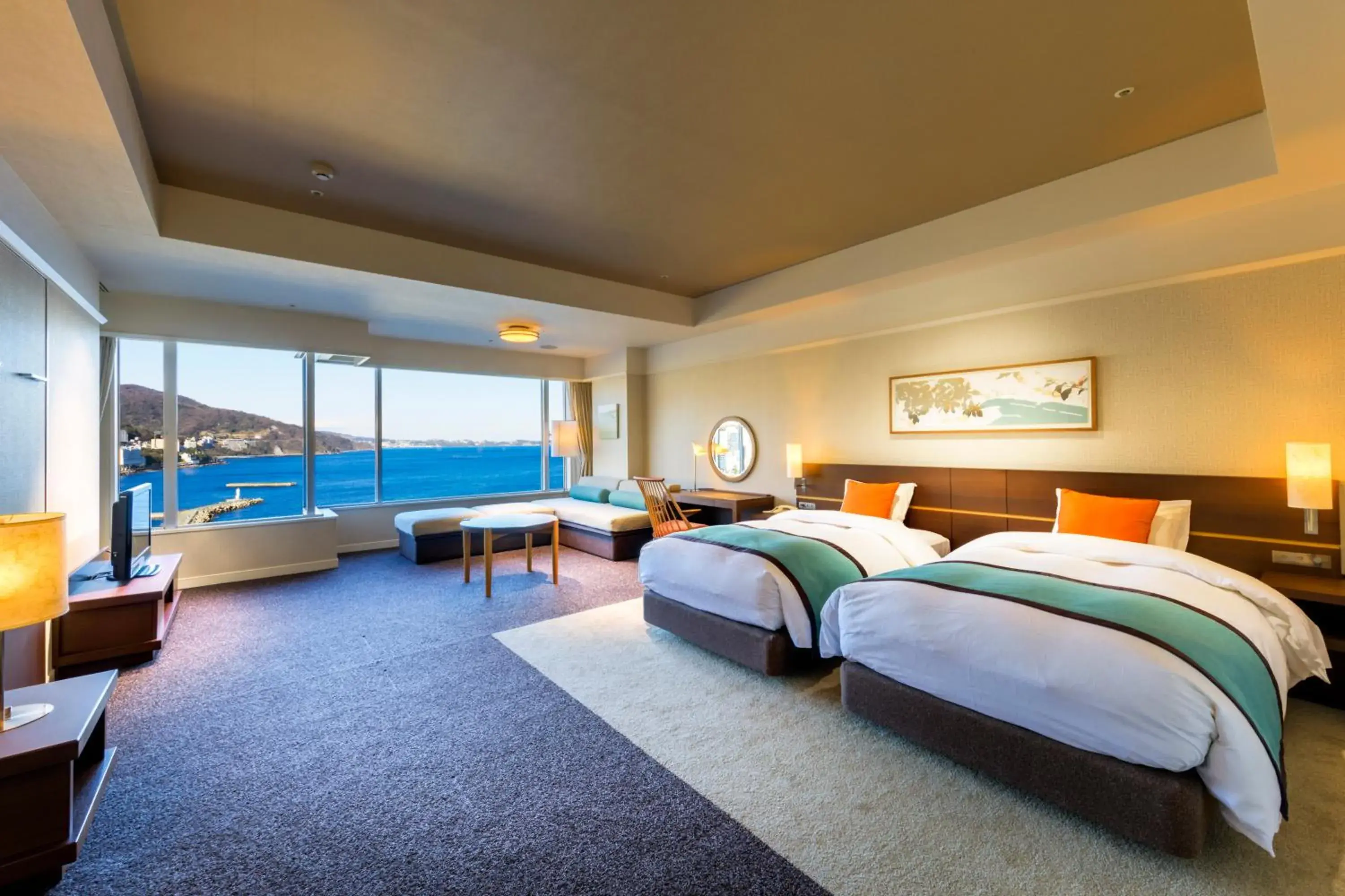 Standard Western Room with Ocean View - Breakfast & Dinner Included - Tower Building in Atami Korakuen Hotel Standard Western Room with Ocean View - Breakfast & Dinner Included - Tower Building in Atami Korakuen Hotel