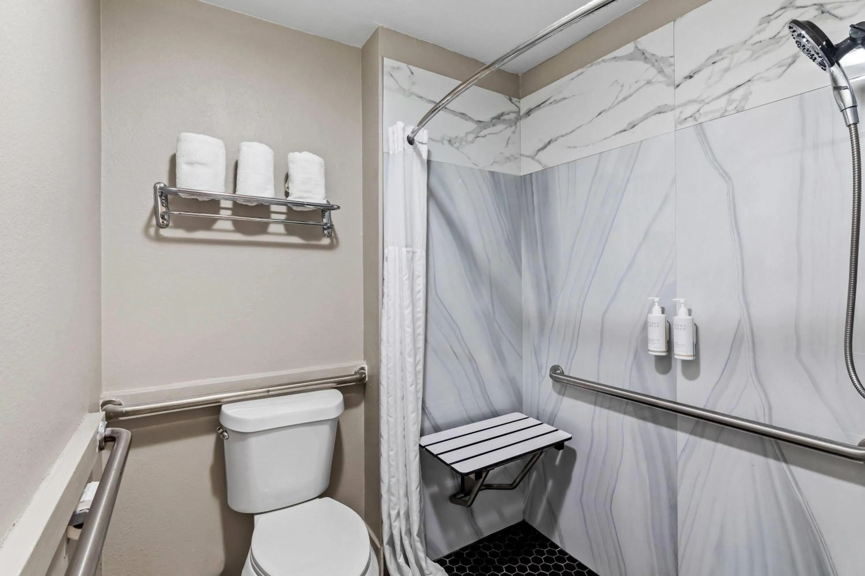 Shower in Super 8 by Wyndham Fredericksburg