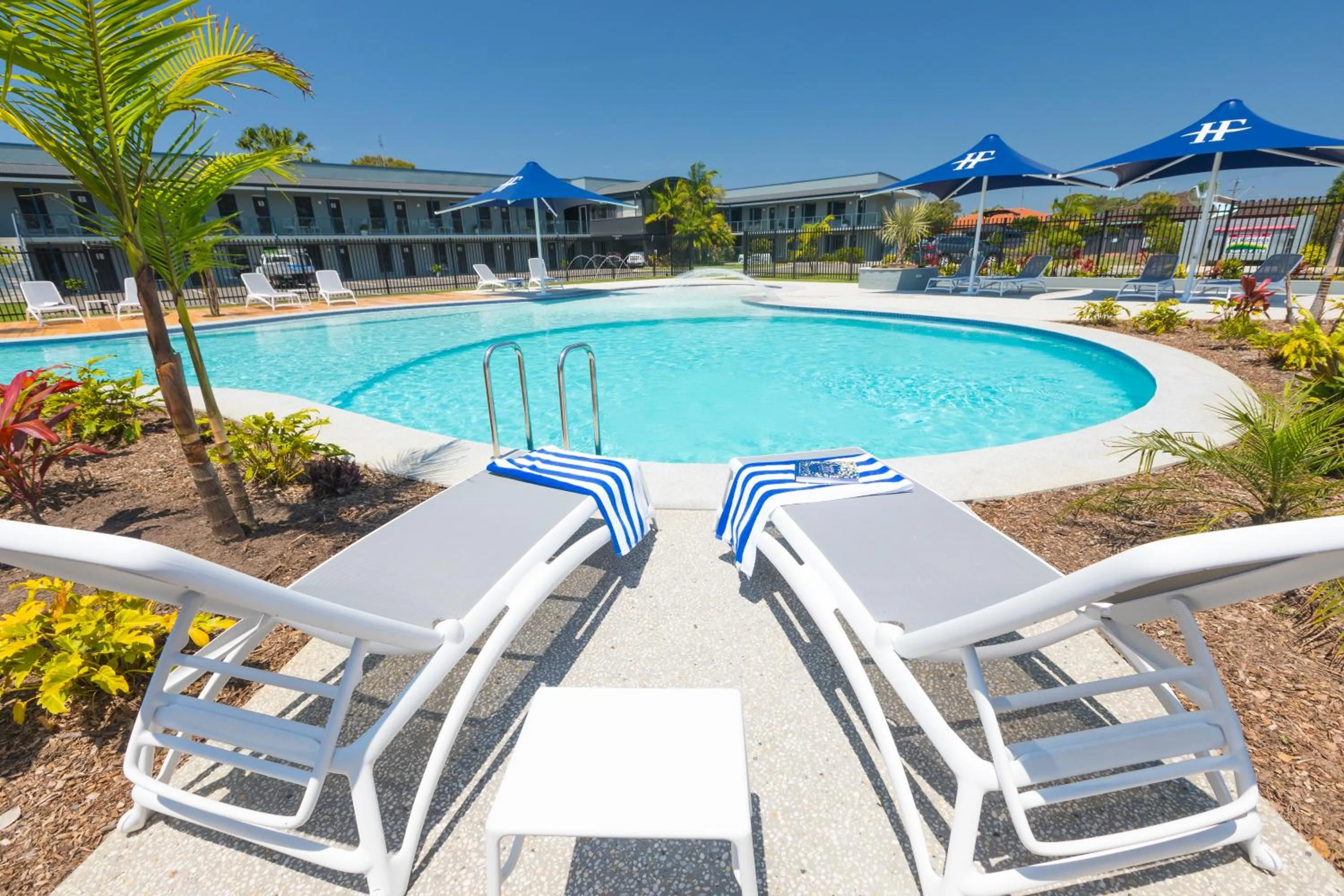 Pool view in Hotel Forster