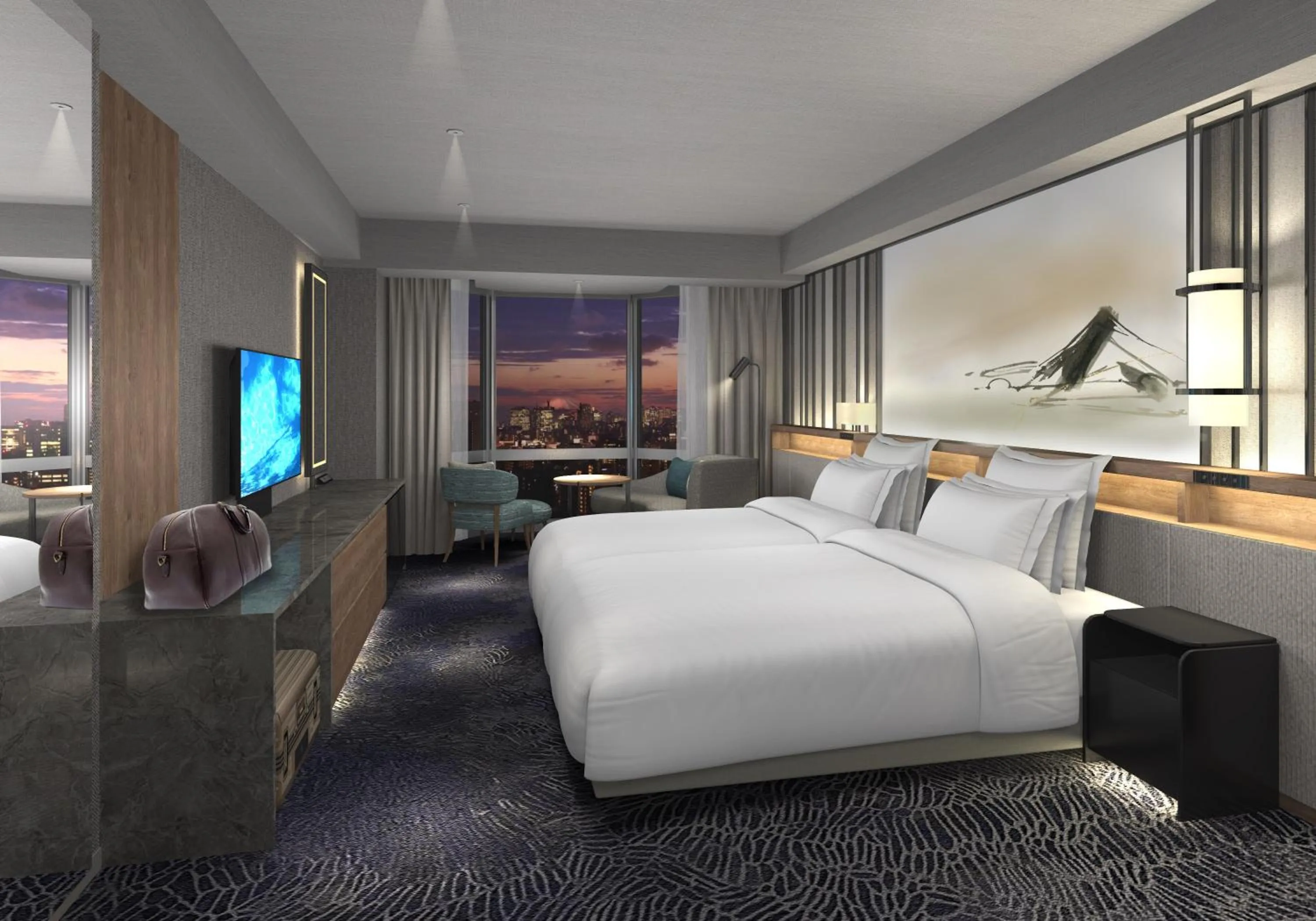 Bed in Asakusa View Hotel