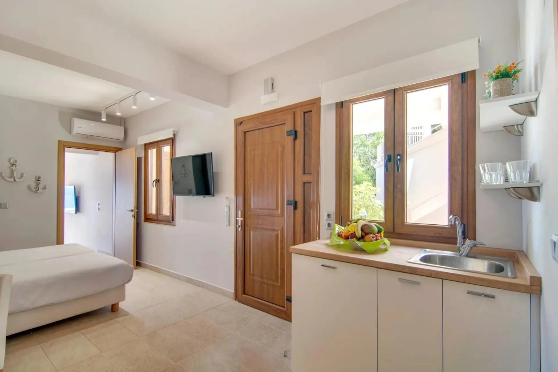 Bed in Valtos Beach Hotel