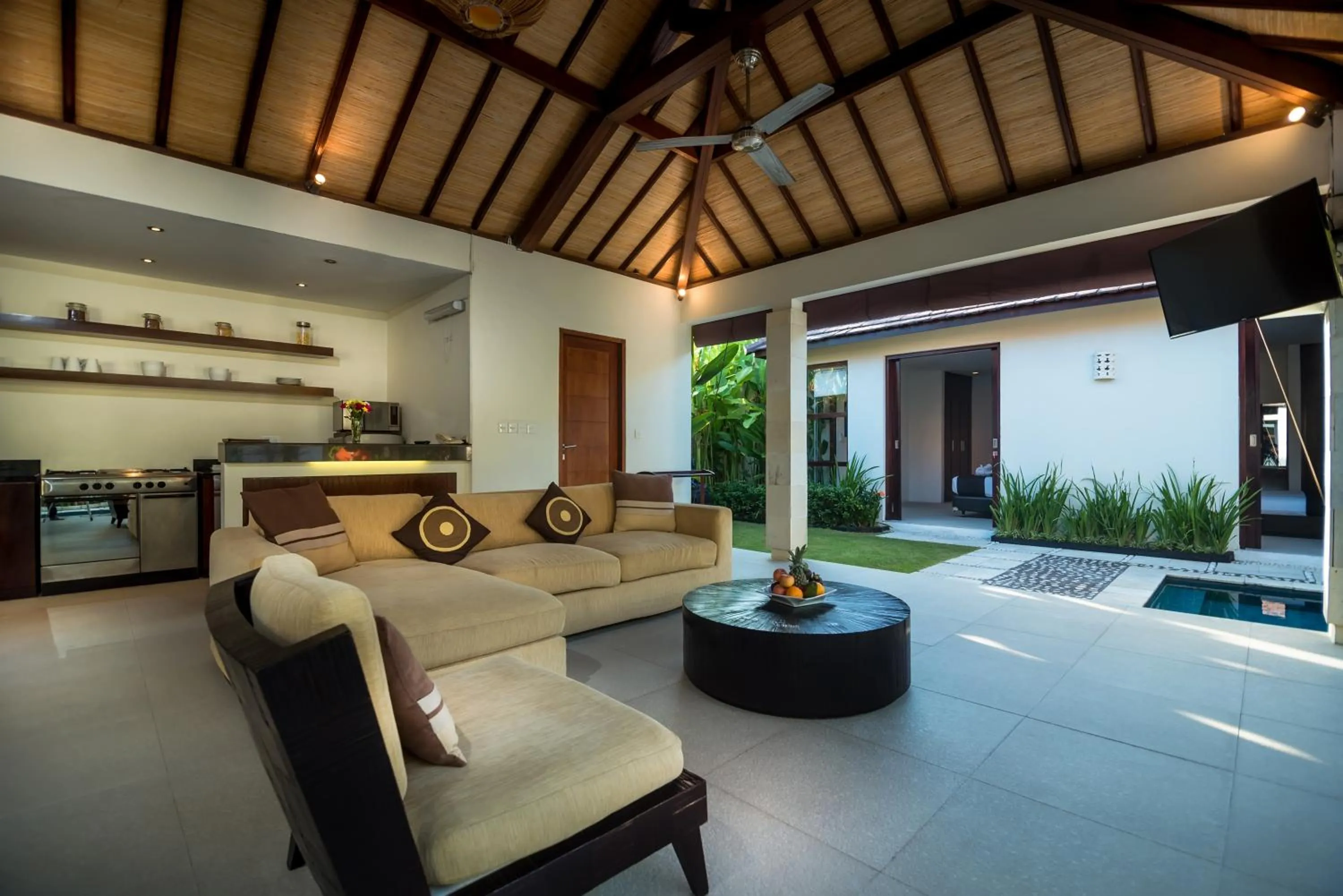 Seating area in Arama Riverside 5 Bedrooms by Villas Direct Bali