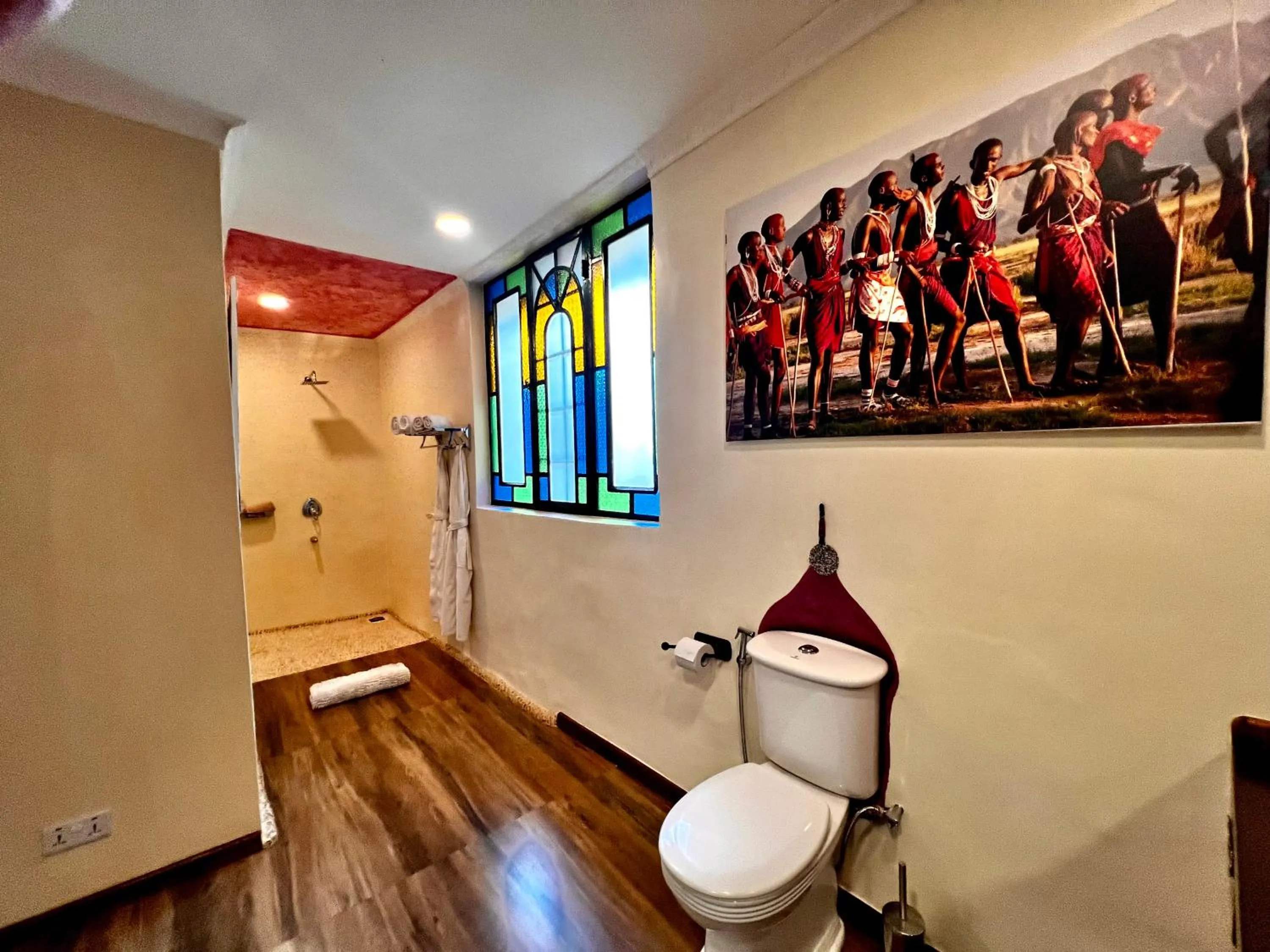 Toilet in Pink Flamingo Boutique Hotel