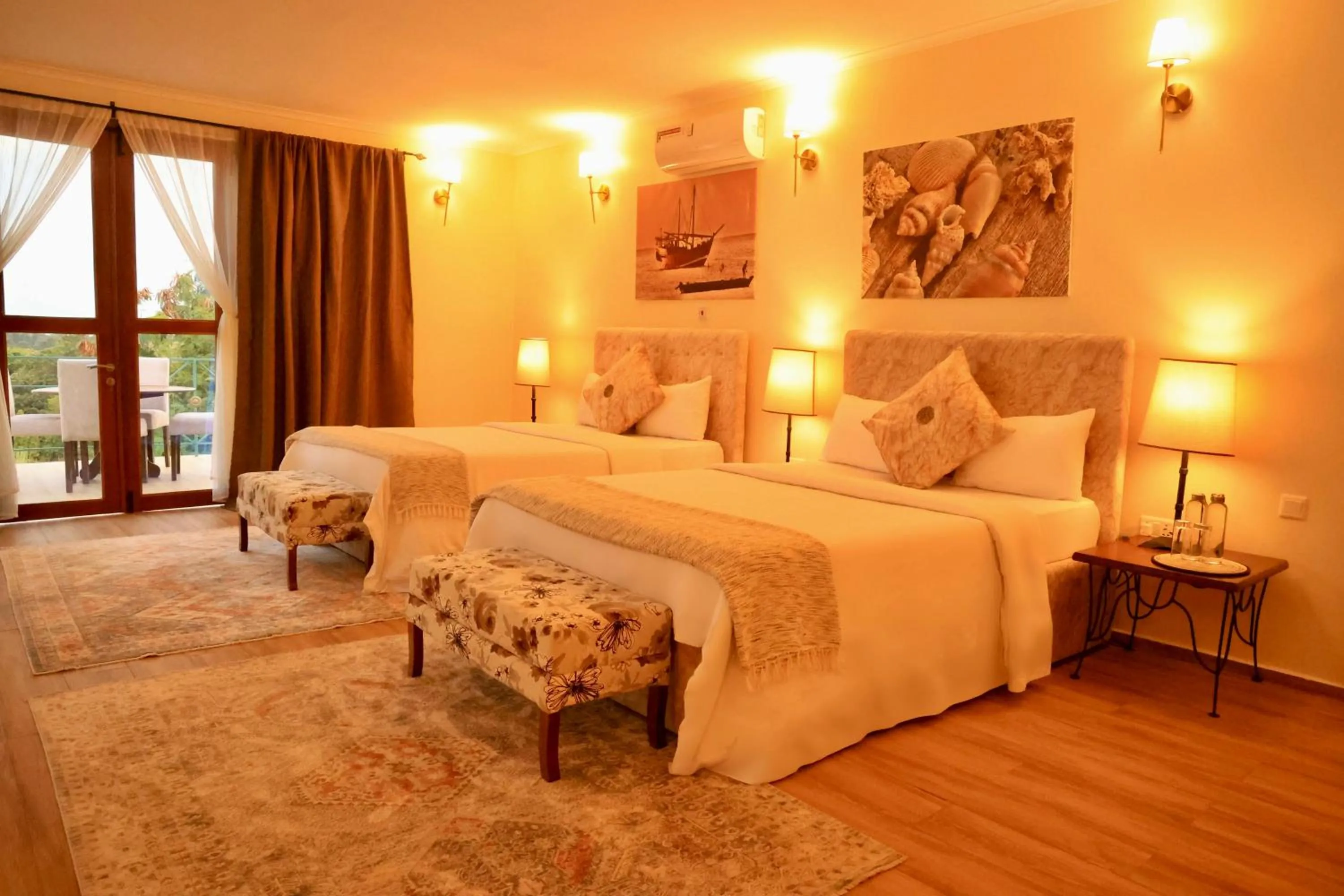 Bed in Pink Flamingo Boutique Hotel