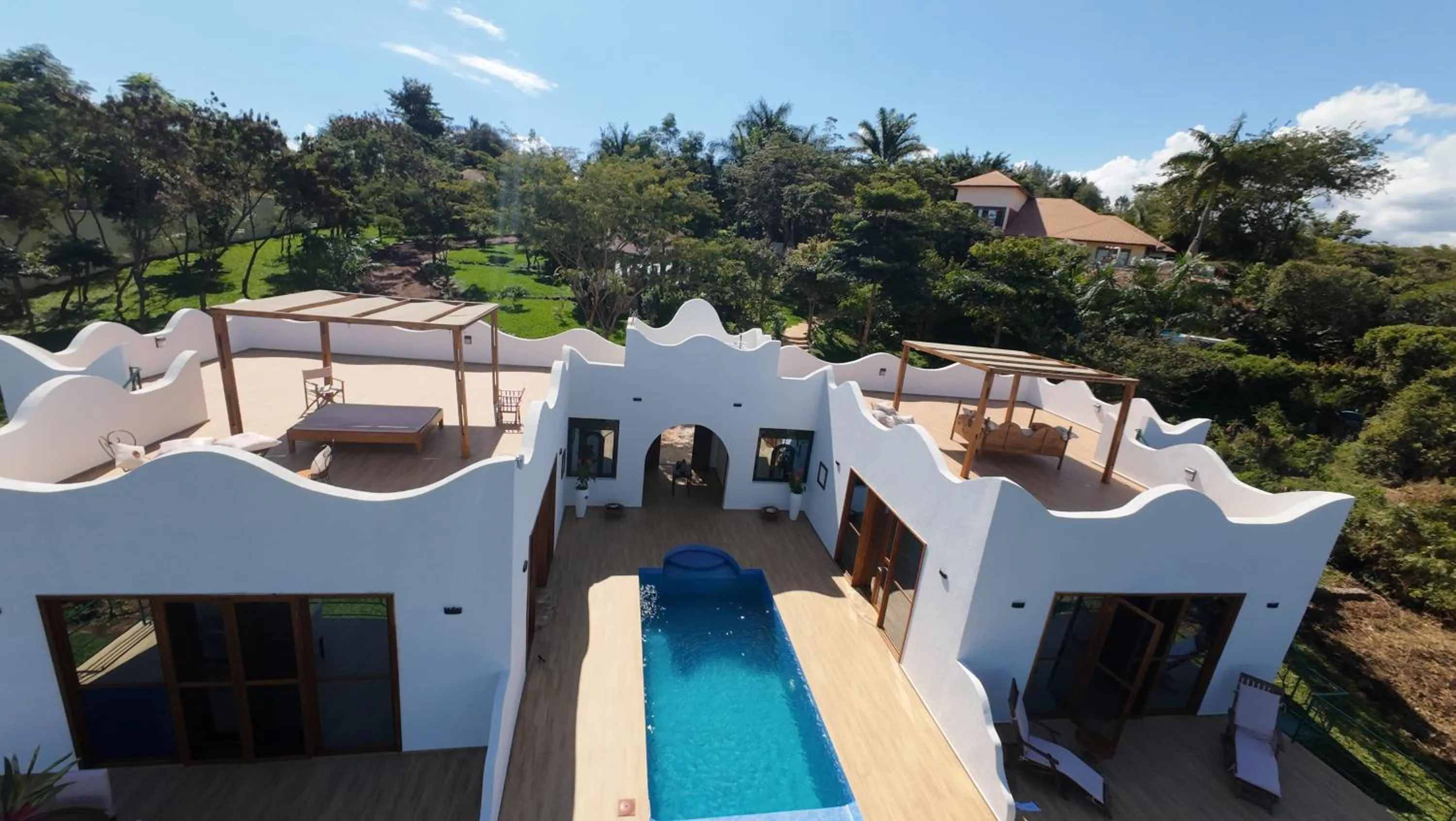 Pool view in Pink Flamingo Boutique Hotel