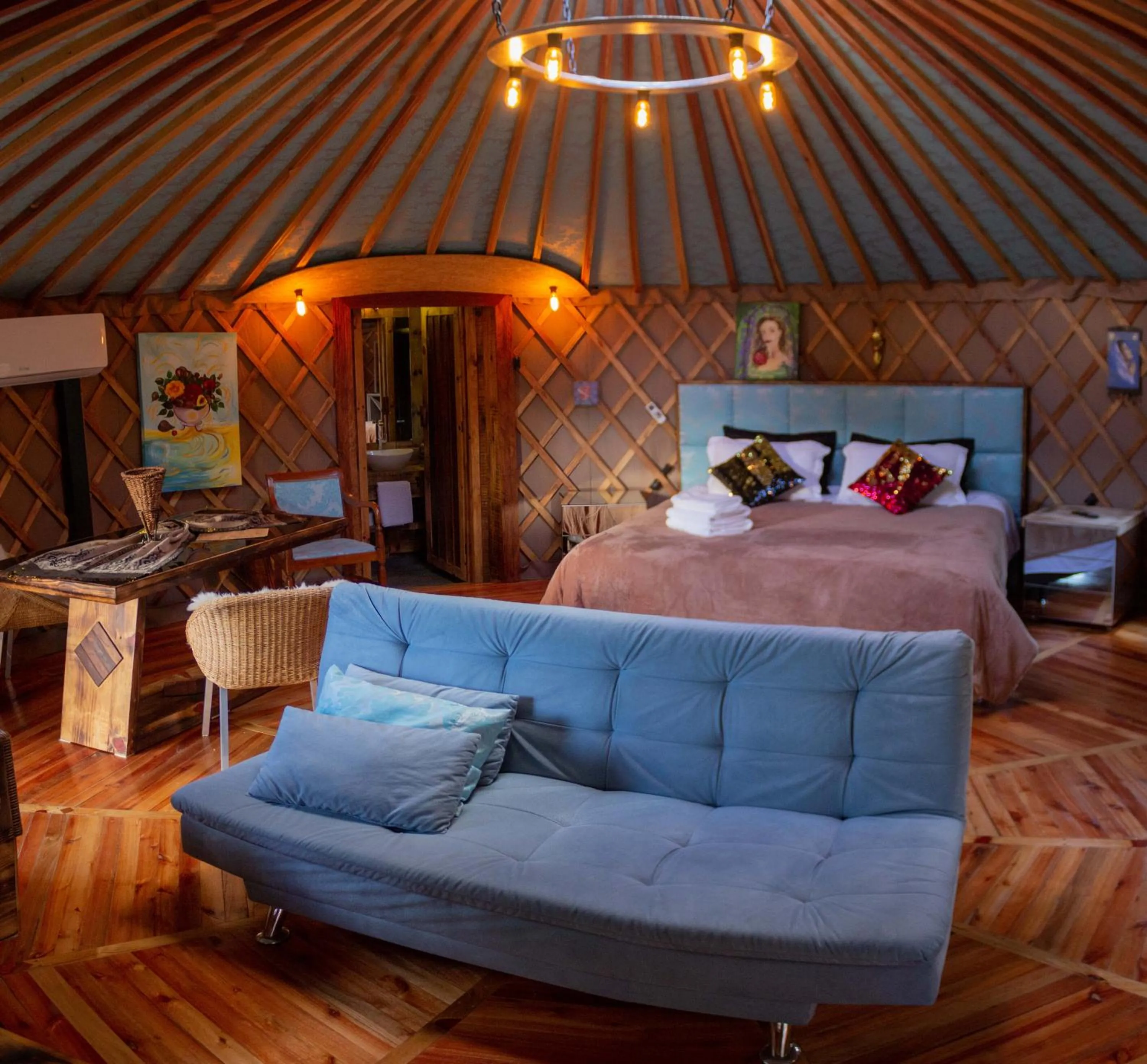 Bedroom, Bed in Solar do Oriente - Yurt Ecovillage