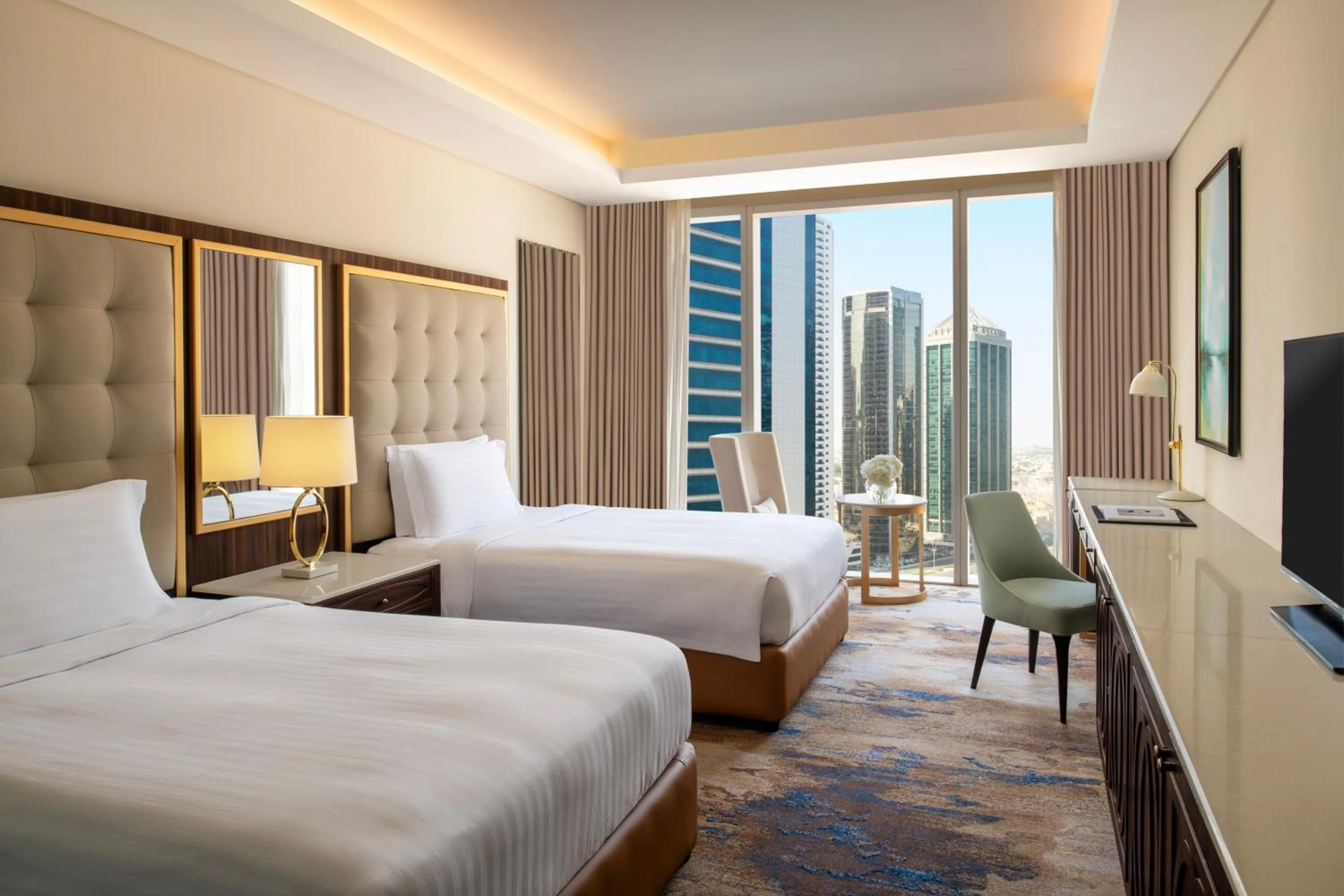 Bed in Dusit Doha Hotel