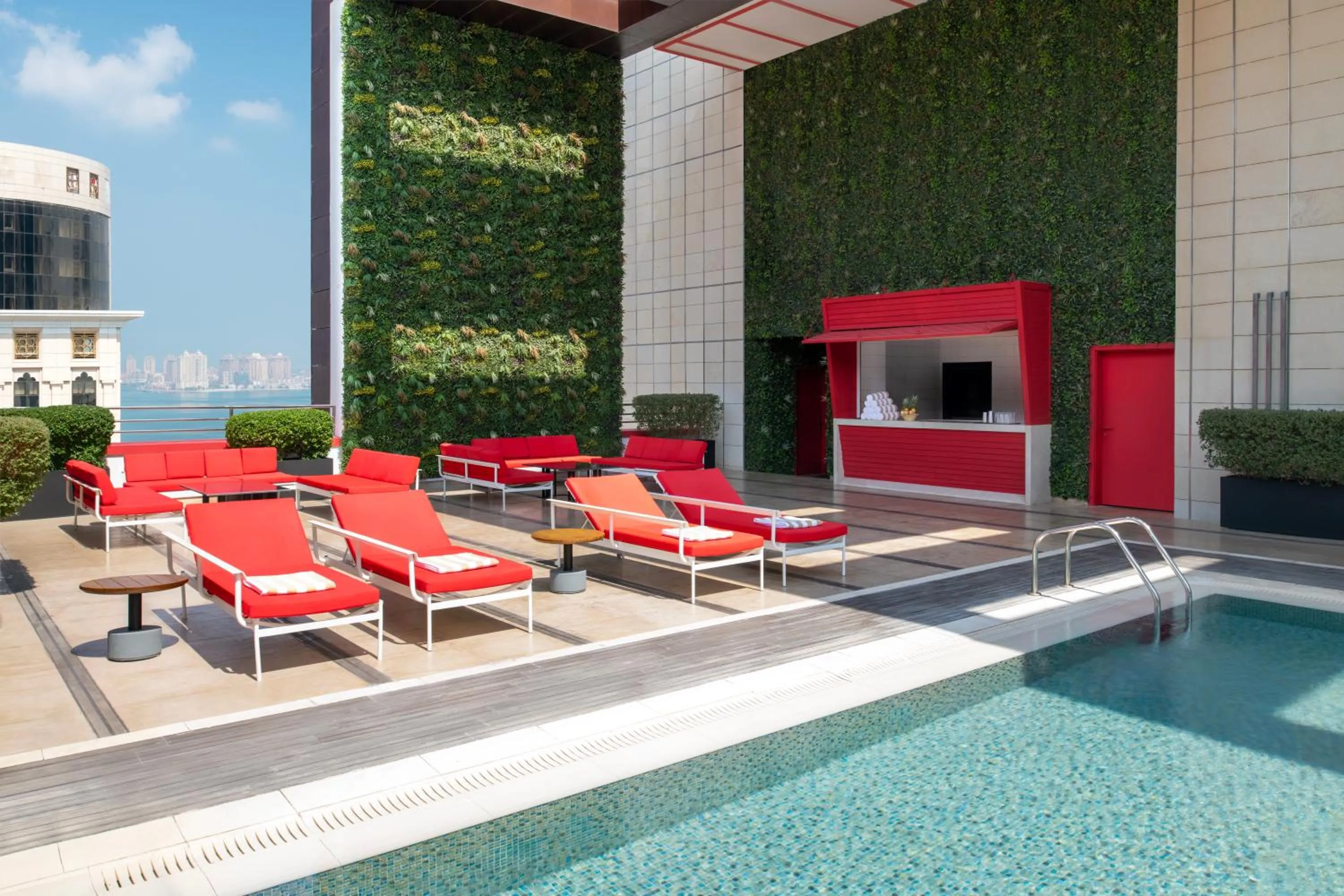 Bird's eye view in Dusit Doha Hotel