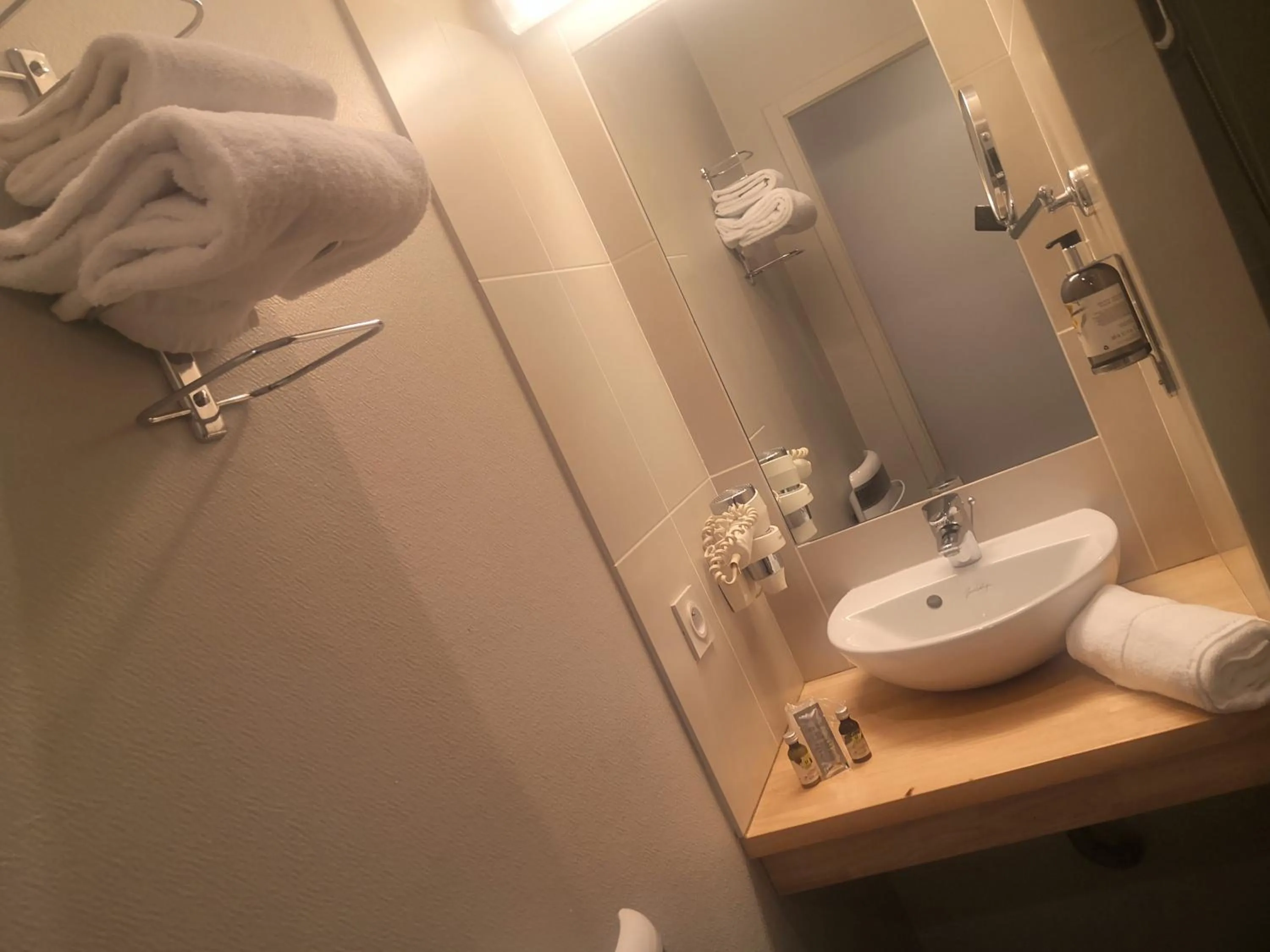 Shower in Logis Hotel Le Nouvel