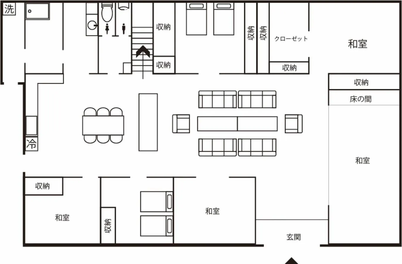 Floor plan in Miyakojima White House