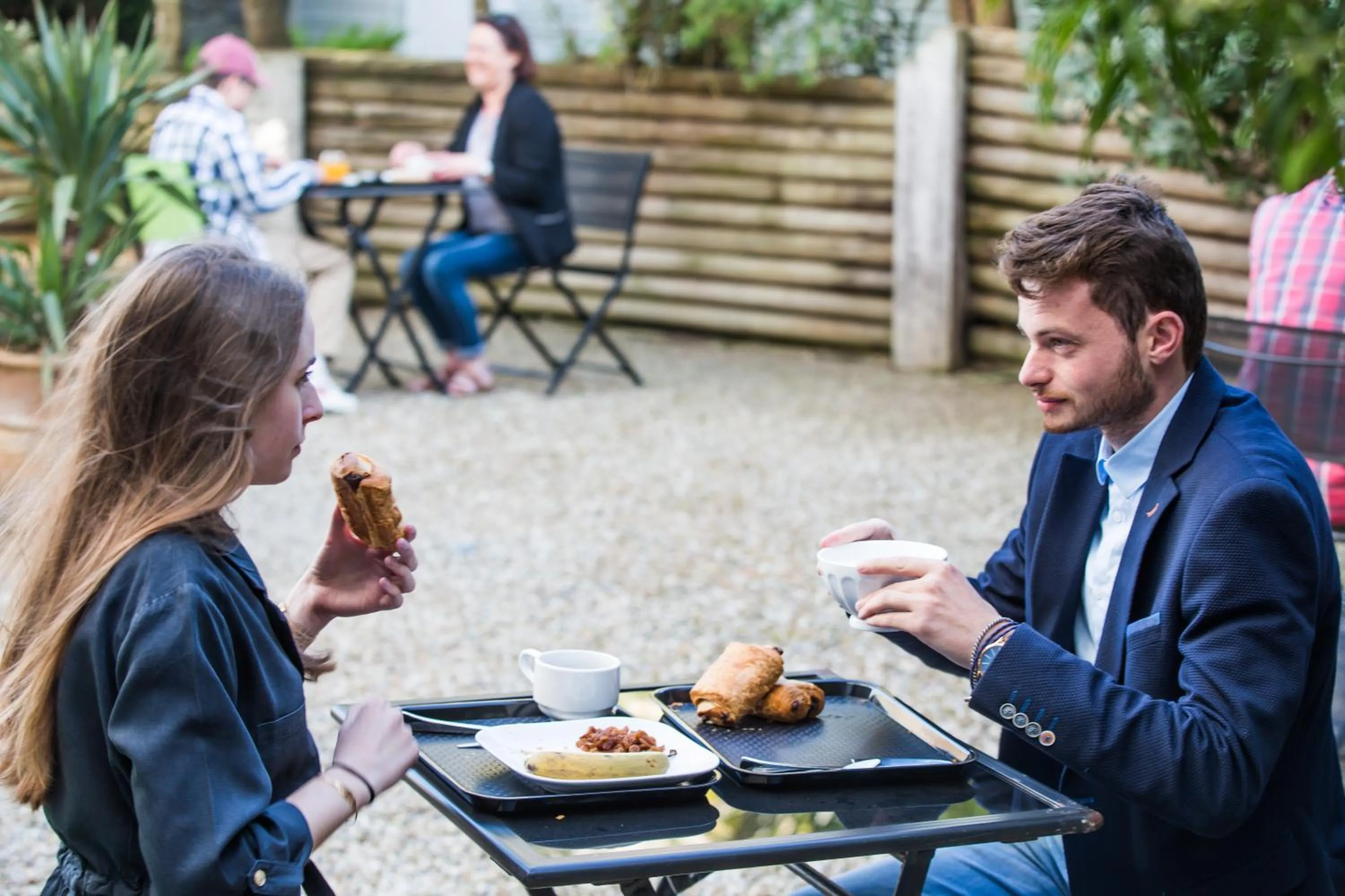 Patio in Hôtel Les Pieux En Cotentin