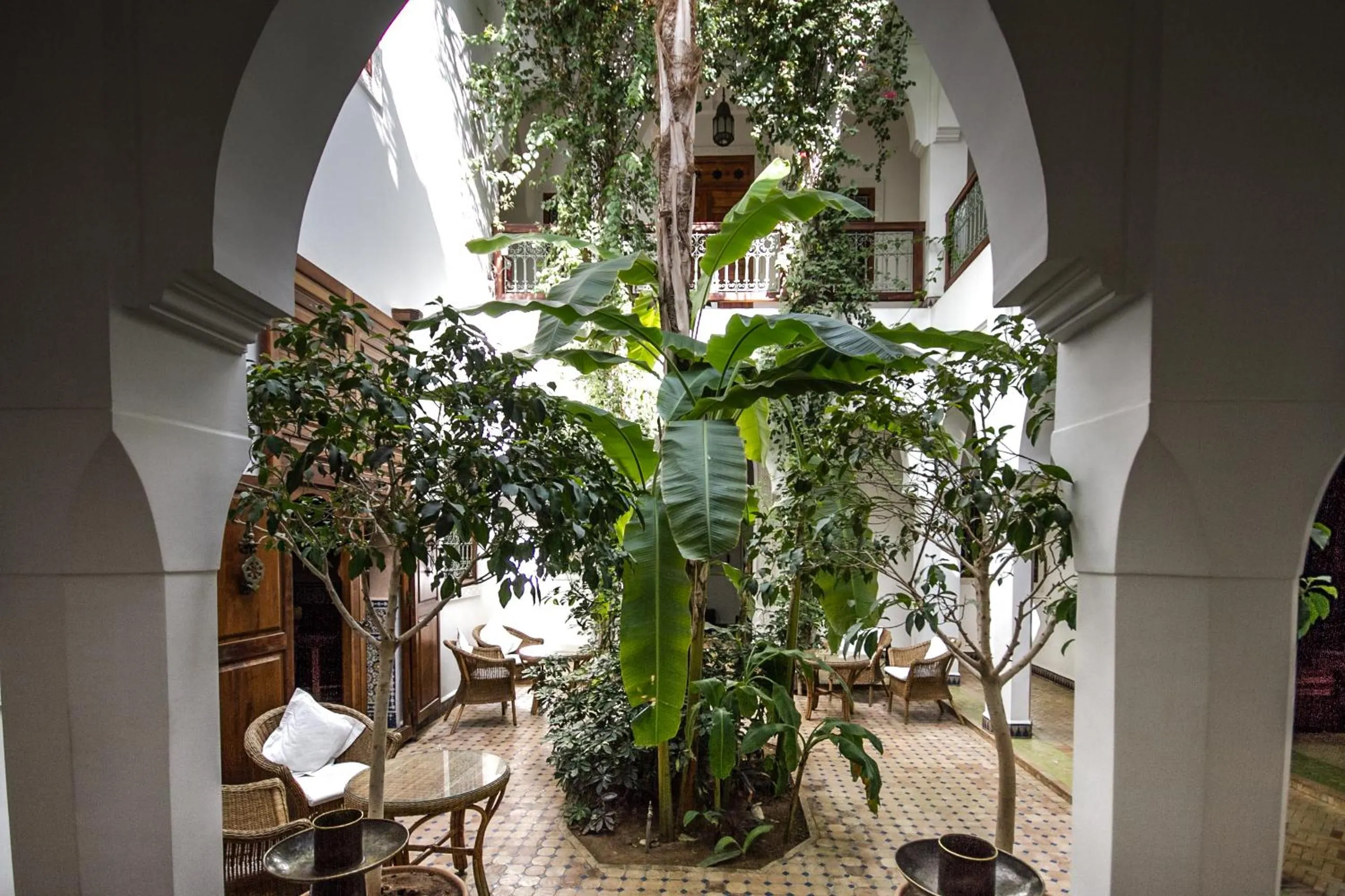 Patio in Riad Les Bougainvilliers
